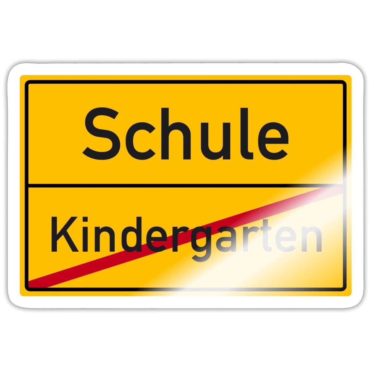 Spreadshirt Aufkleber Einschulung Schule Kindergarten Schulanfang Sticker Aufkleber