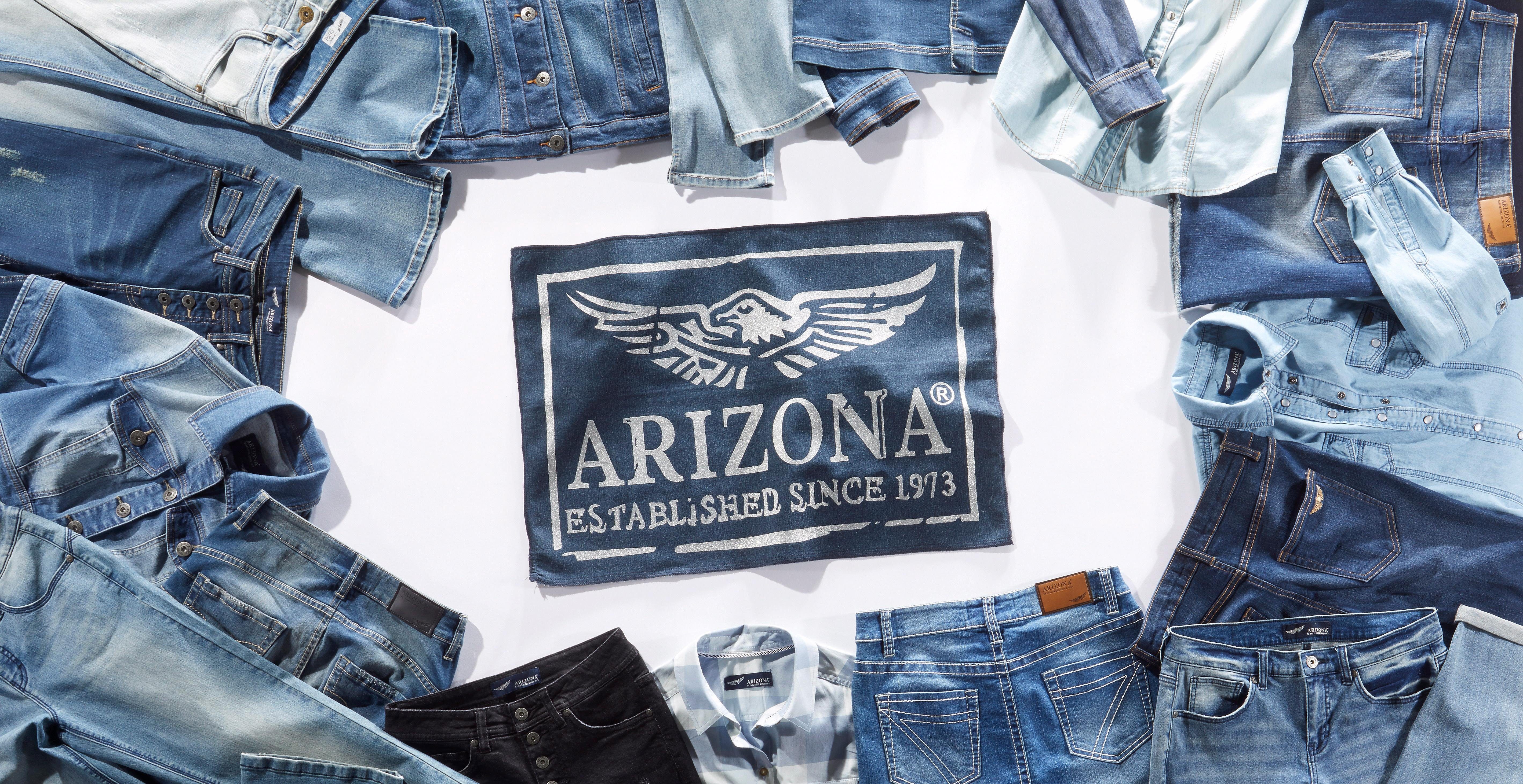 Arizona Skinny-fit-Jeans Waist Mid Ultra-Stretch dark-blue-used