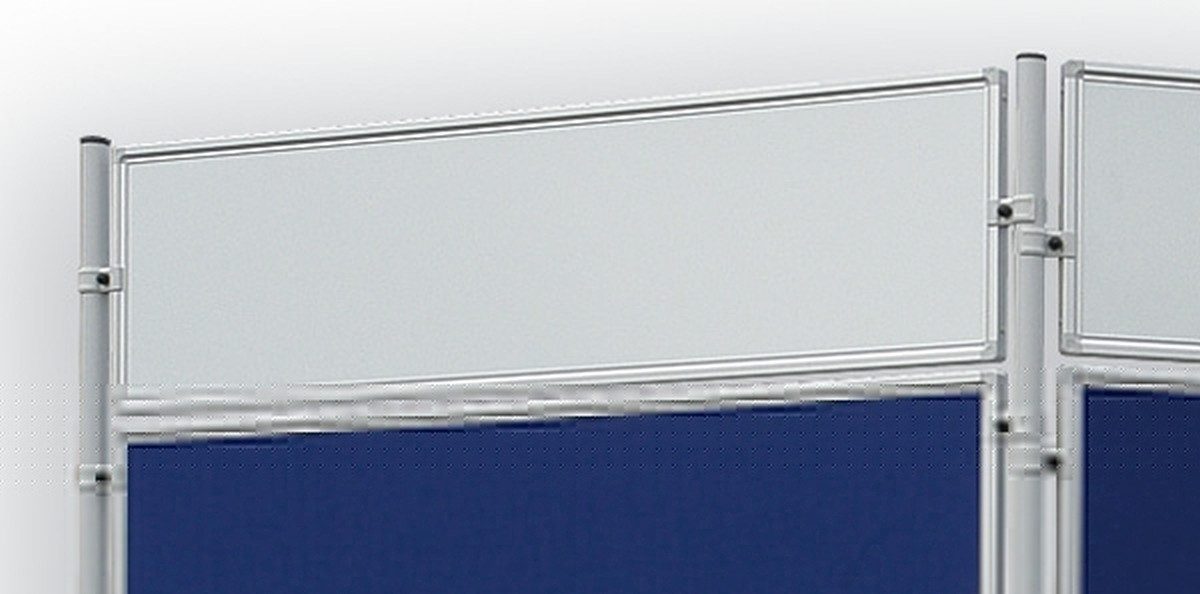 FRANKEN Wandtafel Präsentations-Stellwand 120x30cm weiß