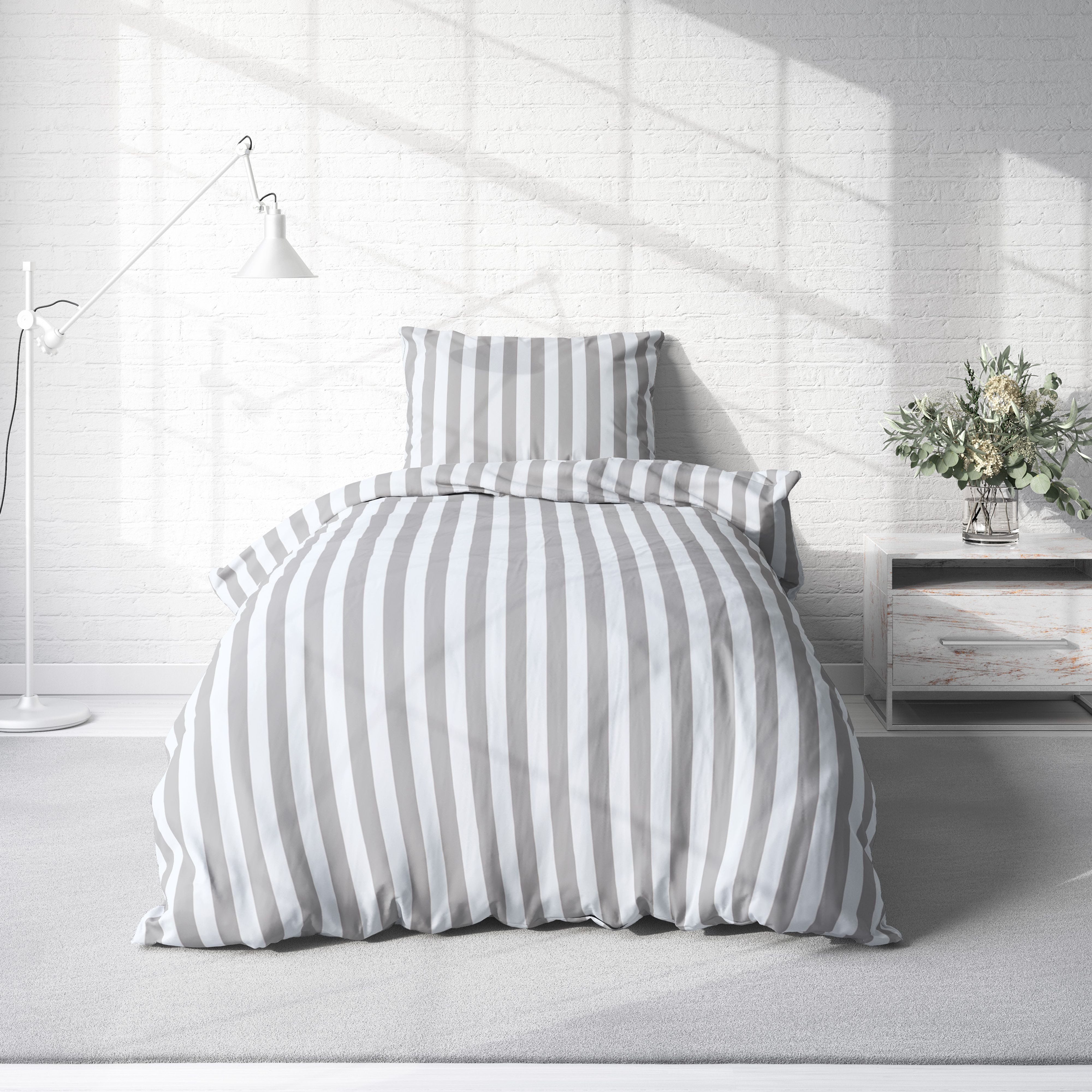 One Home Bettwäsche Gestreift, Jersey, 2 teilig, Streifen elegant, kuscheli günstig online kaufen