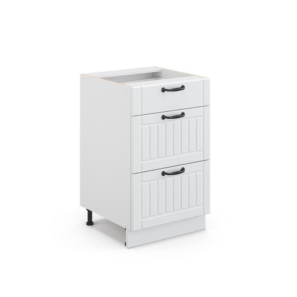 Vicco Unterschrank Fame-Line, Weiß Landhaus/Weiß, 50 günstig online kaufen