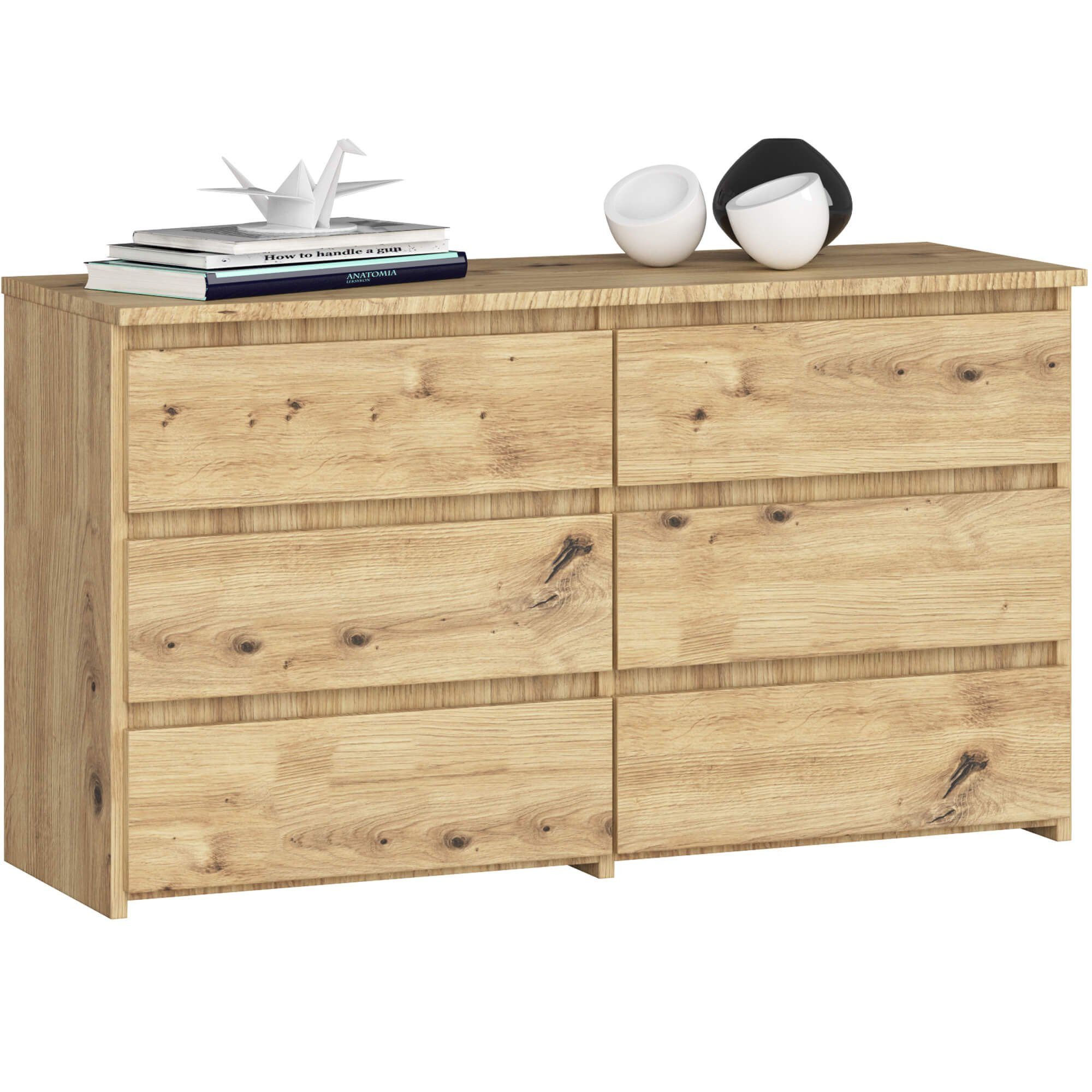 Raumhirsch Furniture Kommode Elegante Anrichte mit 6 Schubladen - Viel Stauraum - Kommode, (viele Farbvarianten - Maße: 100 x 57 x 35 cm) - Hochwertig & stabil