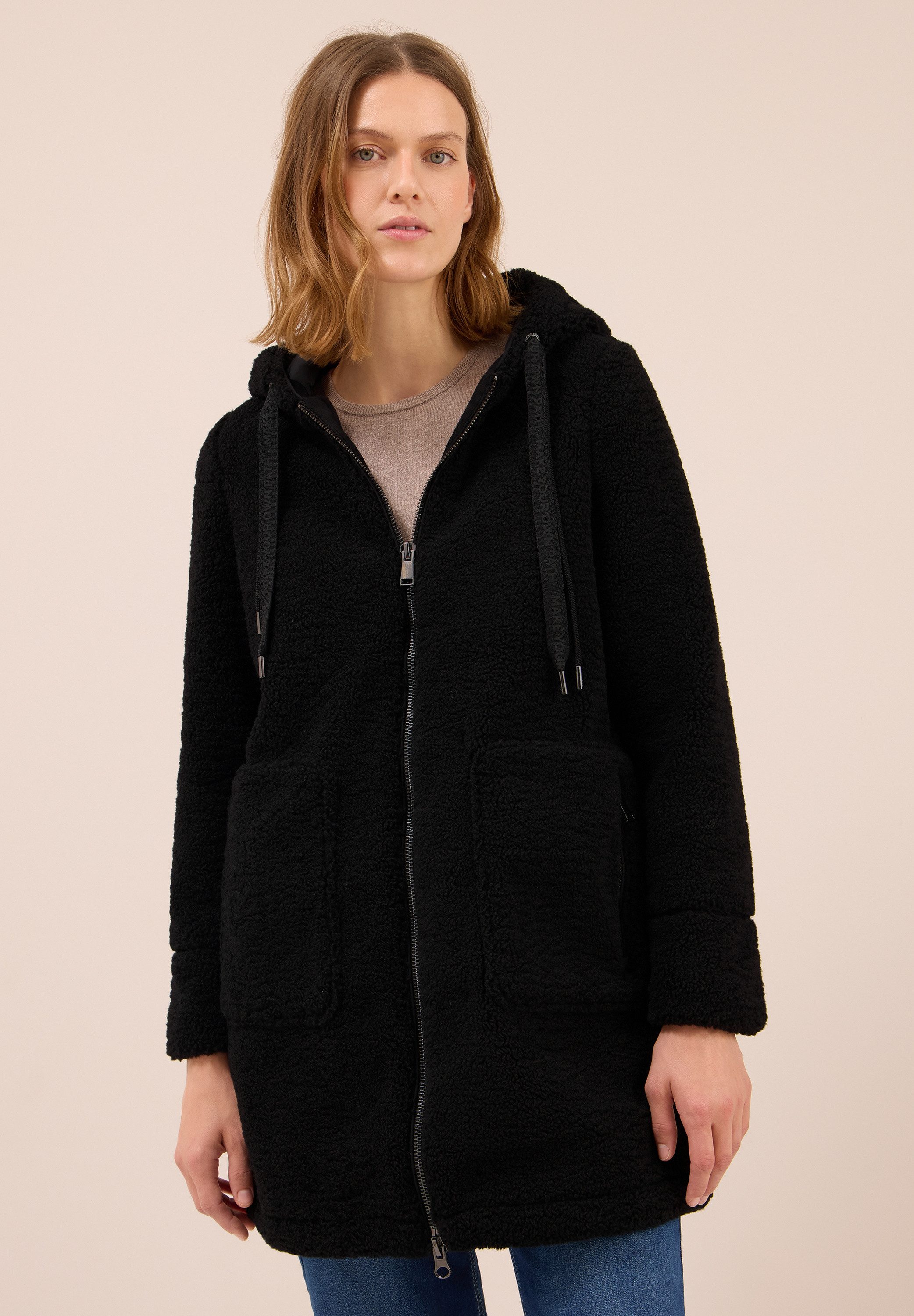 CECIL Fellimitatmantel mit 2-Wege Reißverschluss günstig online kaufen