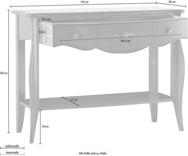 DELAVITA Konsole »Konsole Tramonto«, Breite 110 cm-Otto