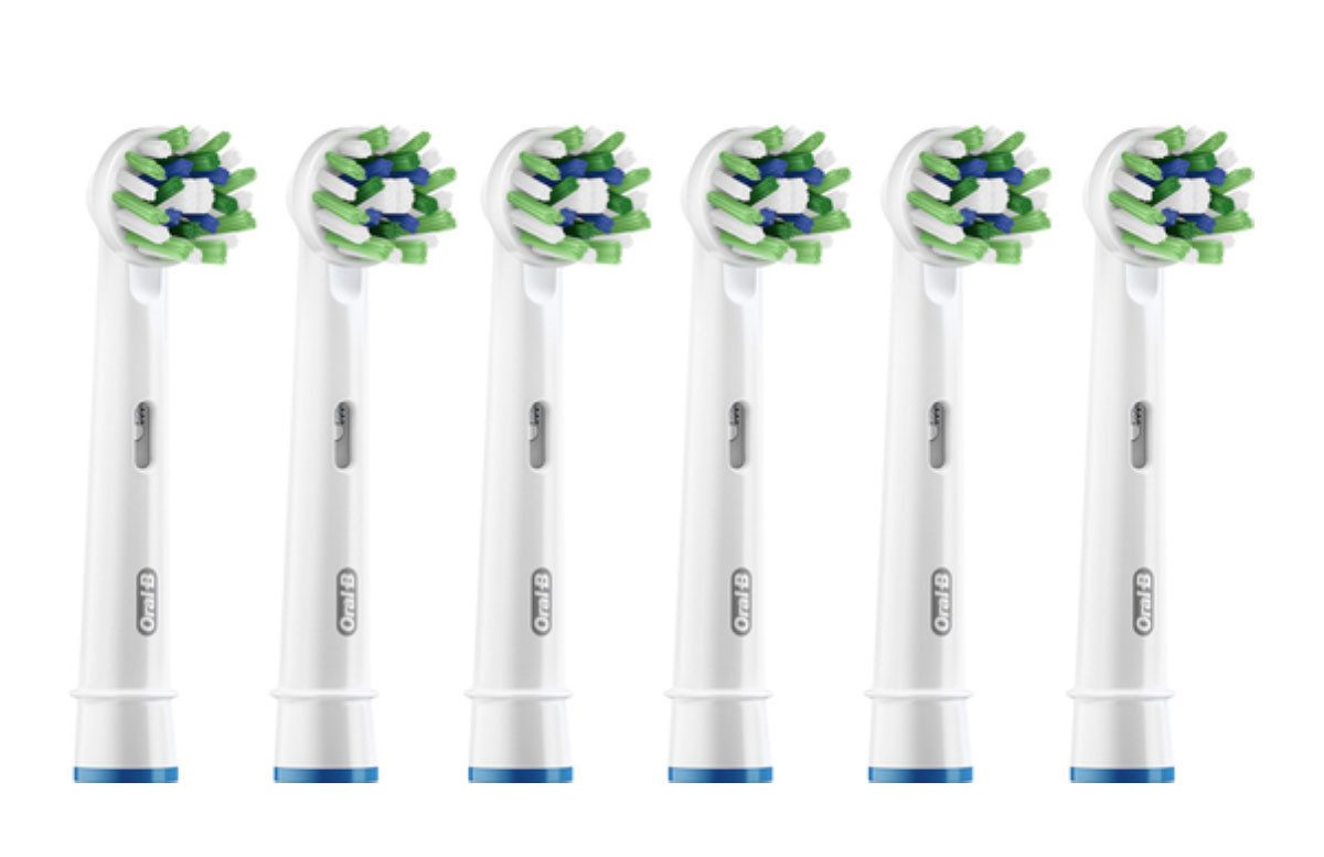Braun Elektrische Zahnbürste Oral-B EB50-6 CrossAction CleanMaximiser Aufsteckbürsten 6er-Pack