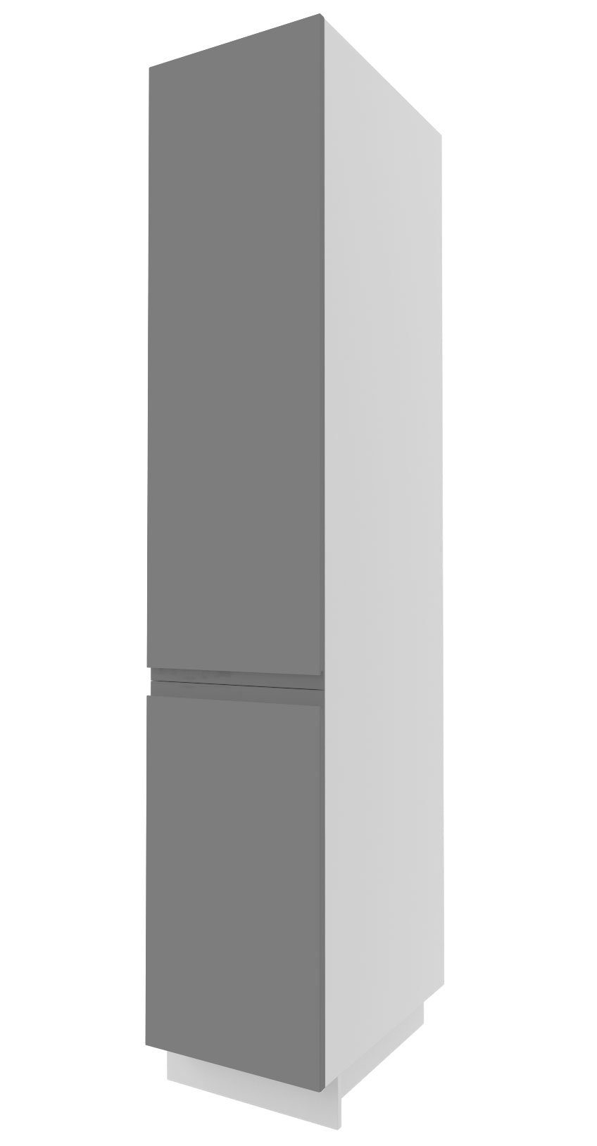 Feldmann-Wohnen Apothekerschrank Avellino 40cm Front-, Korpusfarbe & Ausführung wählbar grifflos 1-türig stone grey Acryl matt