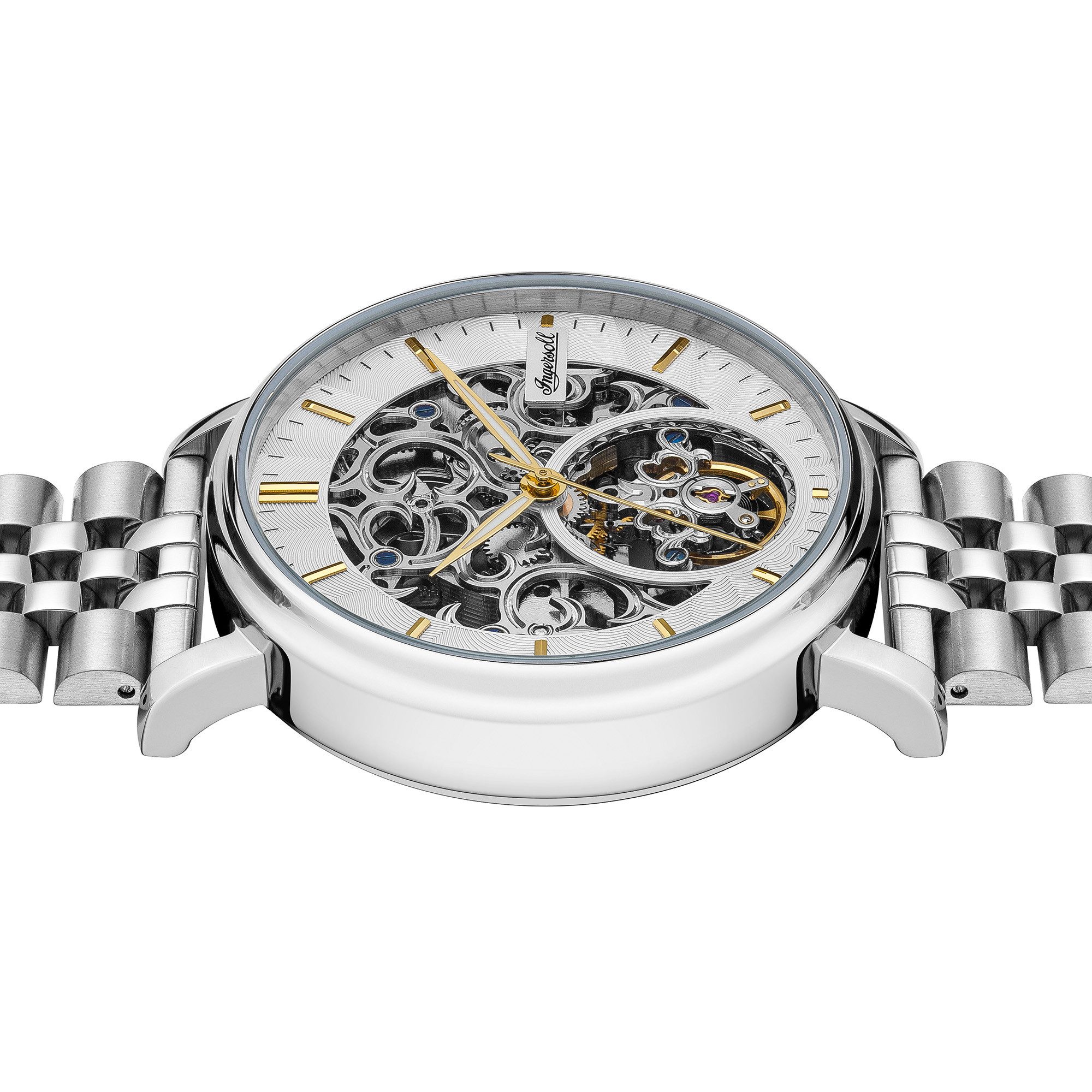 Ingersoll Automatikuhr The Charles I05803B, Armbanduhr, Herrenuhr, Mechanische Uhr, Edelstahlarmband, analog