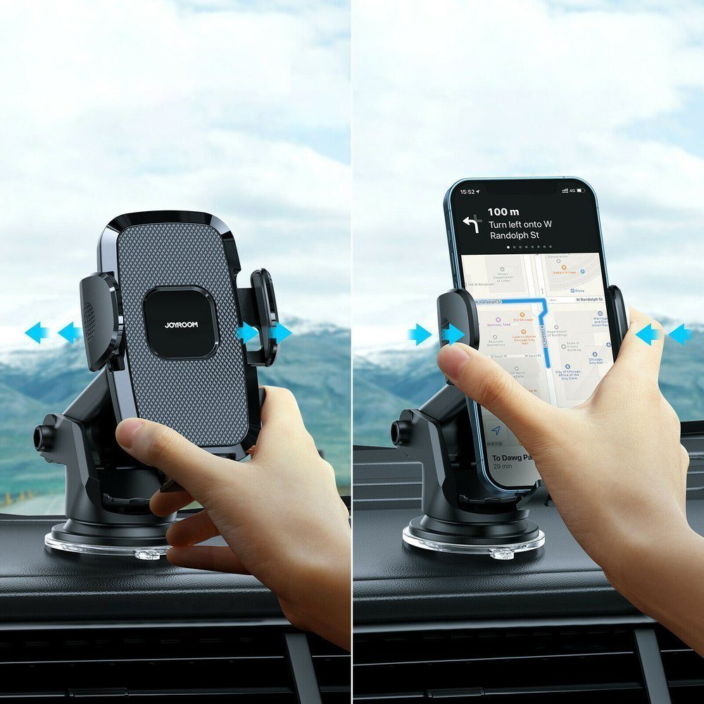 JOYROOM Smartphone-Halterung KFZ-Halter ausziehbarem Teleskoparm Armaturenbrett/Windschutzscheibe – Bild 4 von 5