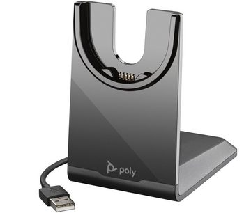 Poly BT Headset Voyager Focus 2 UC mit Stand Wireless-Headset (Active Noise Cancelling (ANC), Bluetooth, Active Noise Canceling)