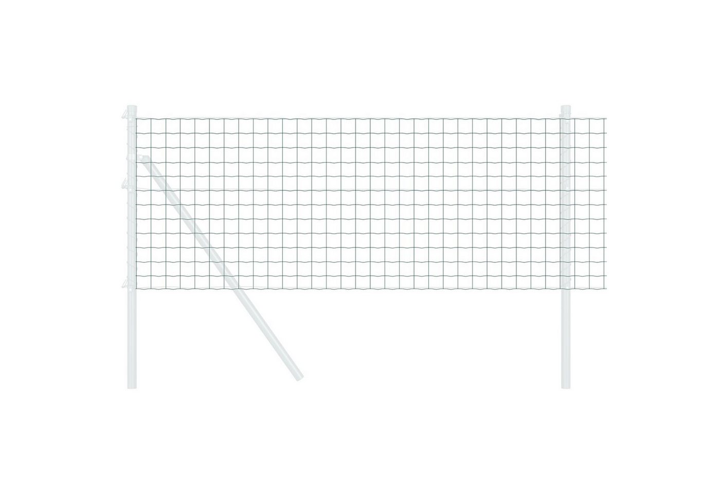 Thumbnail - vidaXL Gartenzaun Euro Zaun Grün 0.4x25 m Stahl, (1-St)