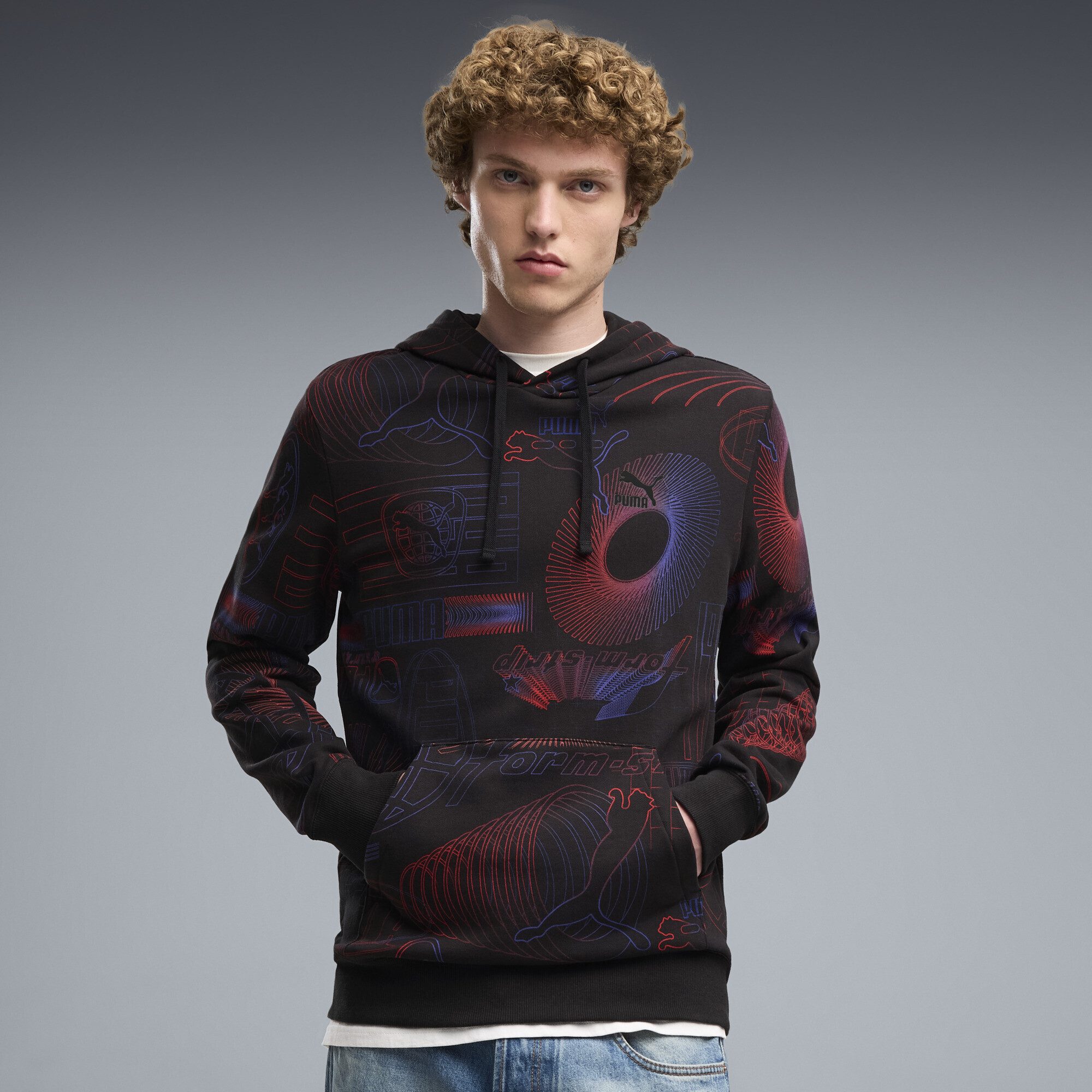 PUMA Hoodie Essentials Printed Graphic Hoodie Herren – Bild 2 von 5