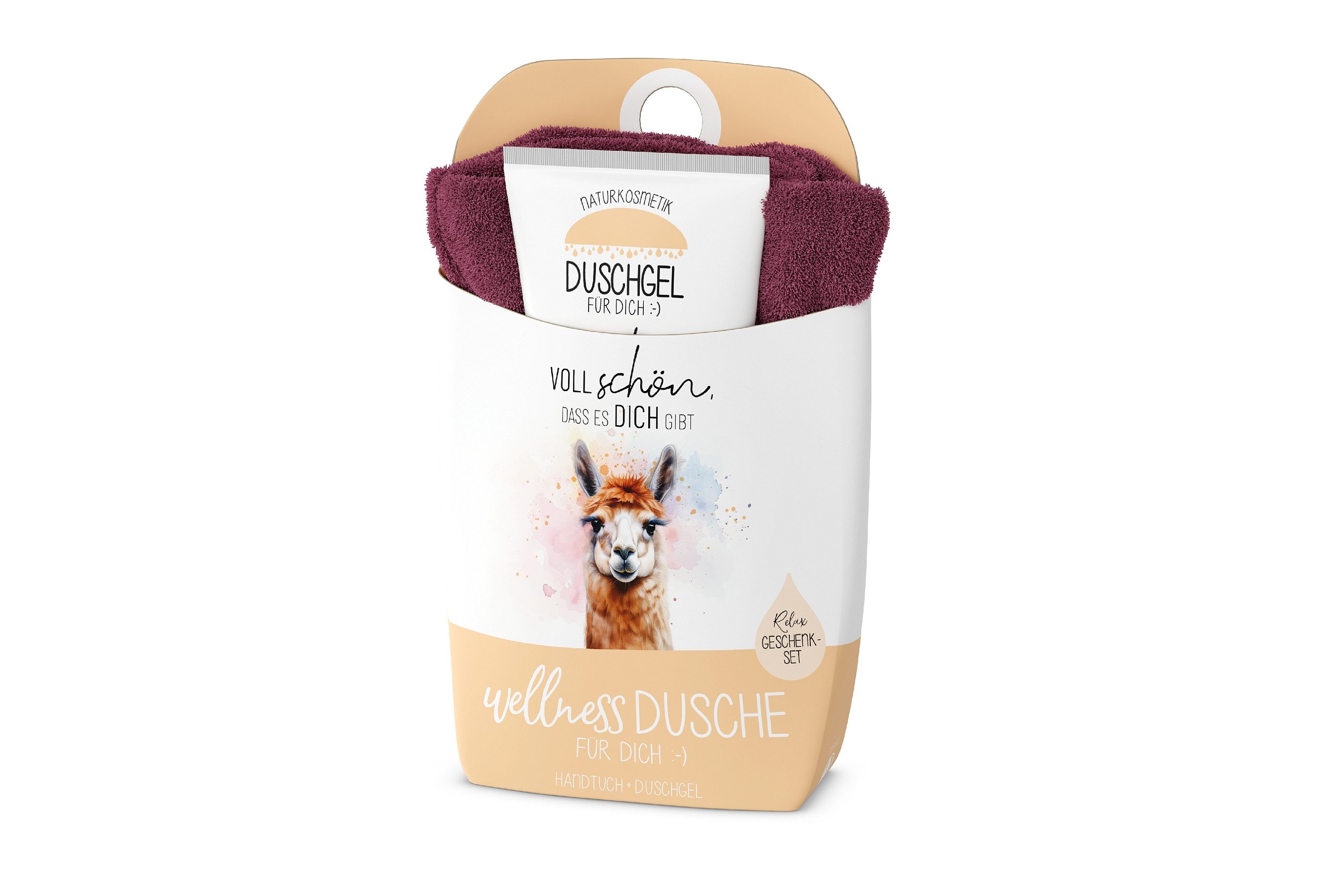 La Vida Seifenspender Wellnessdusche Geschenk-Set Duschgel Handtuch la vida Lama 1088061