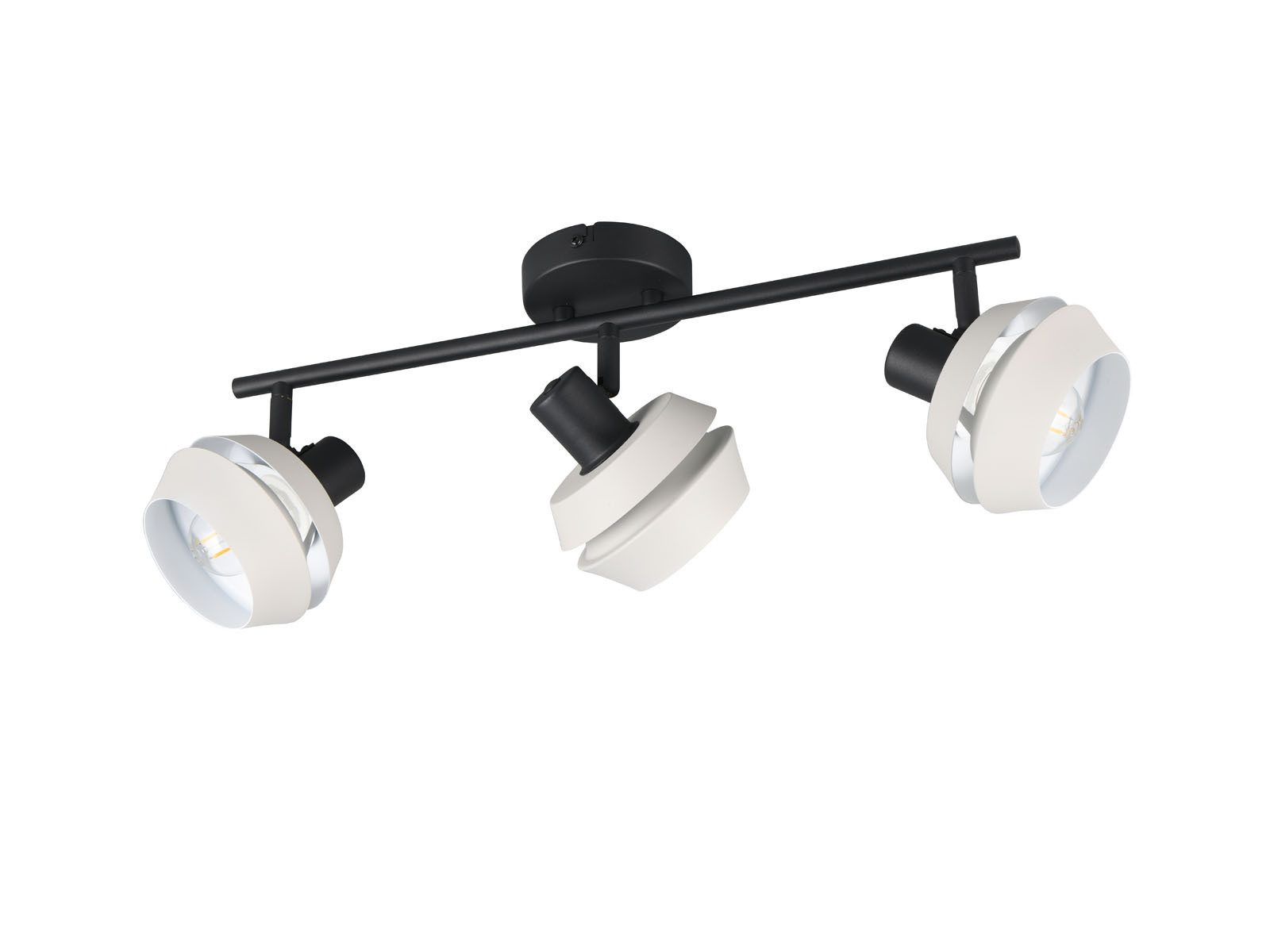 Reality Leuchten LED Deckenstrahler, LED wechselbar, Warmweiß, 3-flammig Spots schwenkbar, Spotleiste & Wandstrahler innen 54cm lang