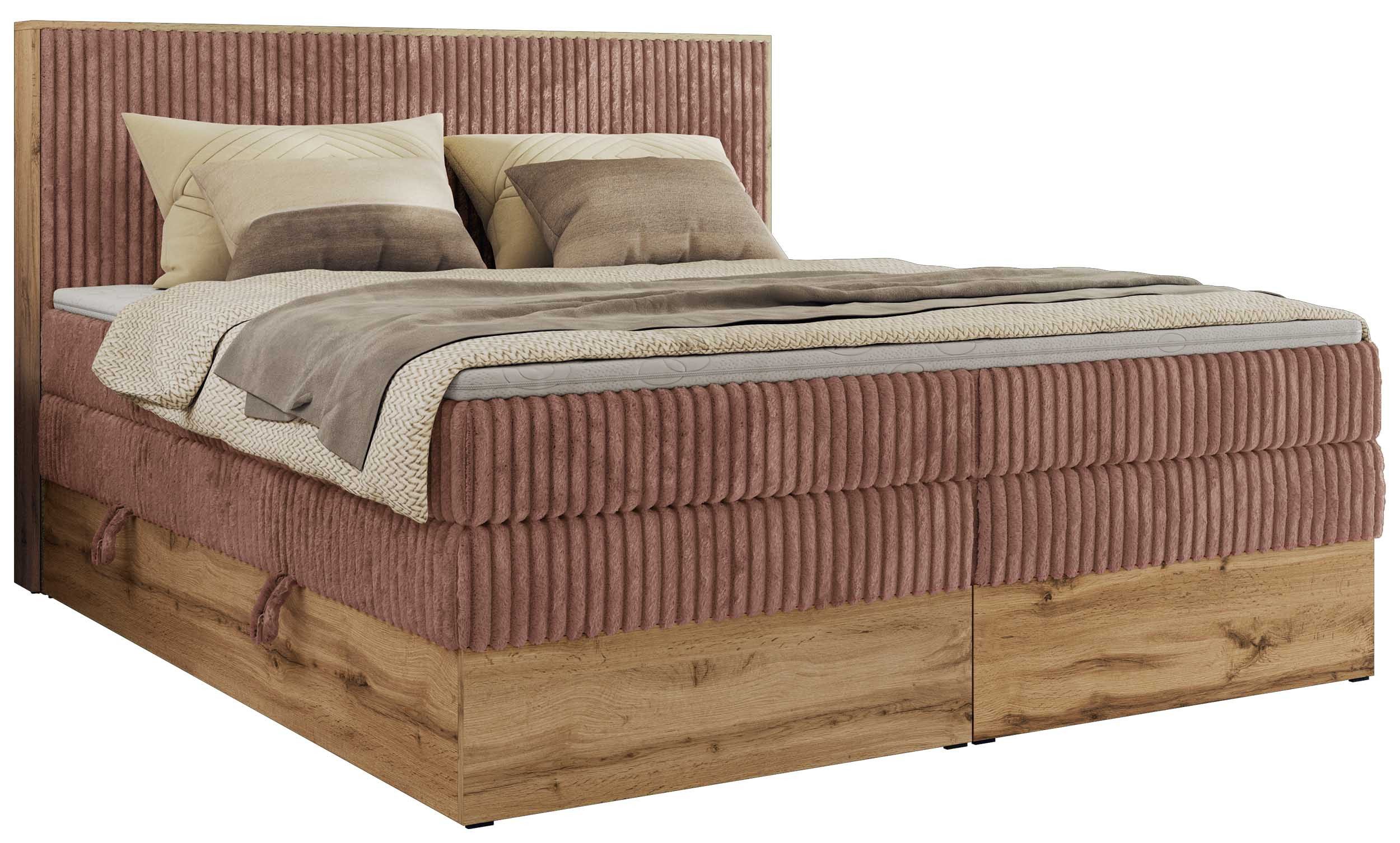 MKS MÖBEL Boxspringbett WOOD CLASSIC KING günstig online kaufen