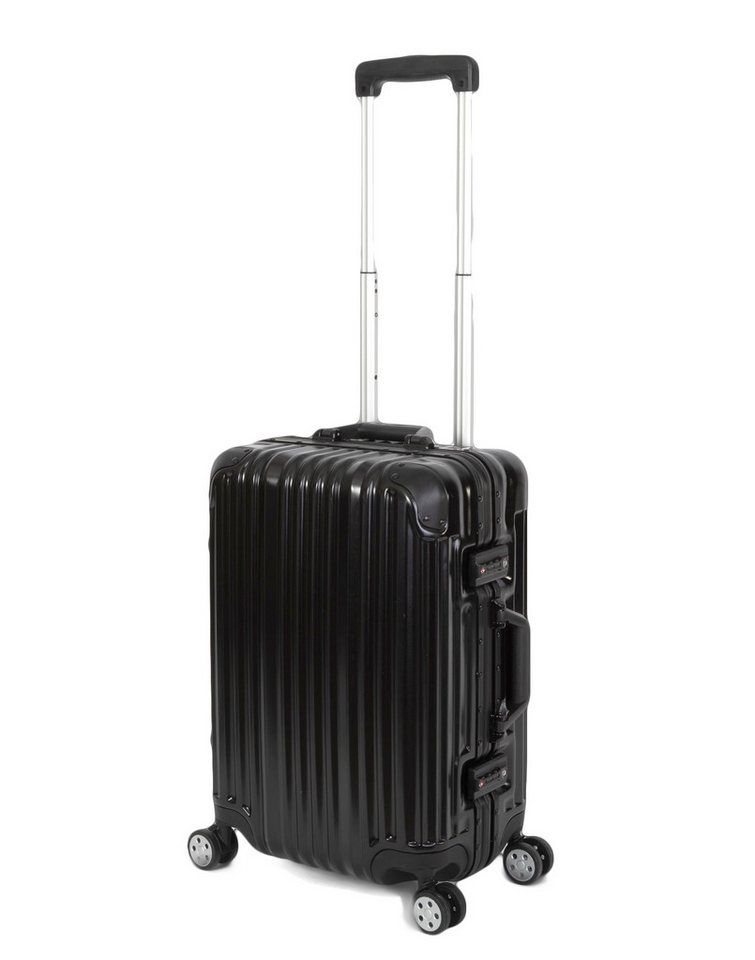 Travelhouse Hartschalen-Trolley London, 4 Rollen, TSA Zahlenschloss Alu-Rahmen Schnappverschluss Polycarbonat-Hartschale