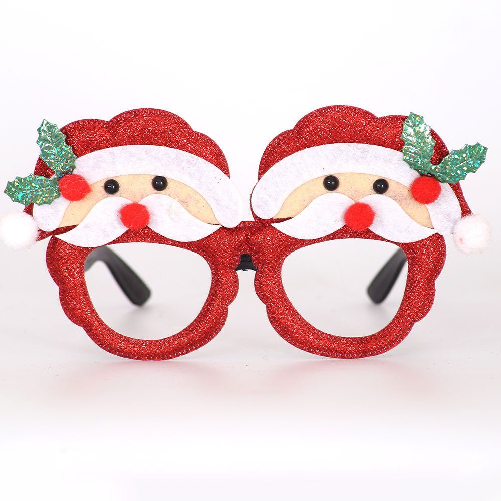 Blusmart Fahrradbrille Neuartiger Weihnachts-Brillenrahmen, Glänzende Weihnachtsmann-Brille 21