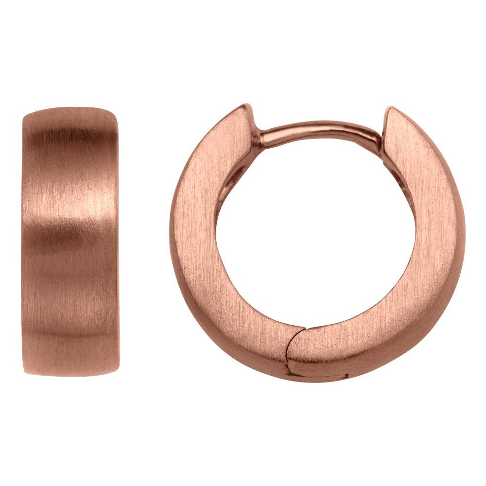 Heideman Paar Ohrstecker Creole M rose goldfarben (Ohrringe, inkl. Geschenkverpackung), mit Clip Mechanik runde Form