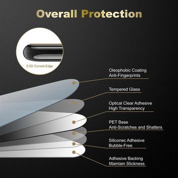 Cadorabo Schutzfolie Samsung Galaxy S10 PLUS, (1-St), Schutzglas Panzer Folie (Tempered) Display-Schutzfolie mit 3D Touch