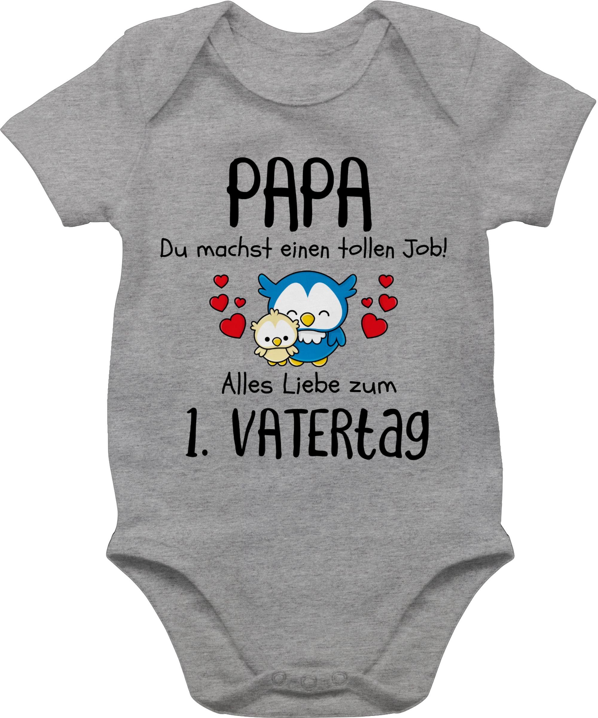 Shirtracer Shirtbody 1. Vatertag - Papa du machst einen tollen Job Geschenk Vatertag Baby