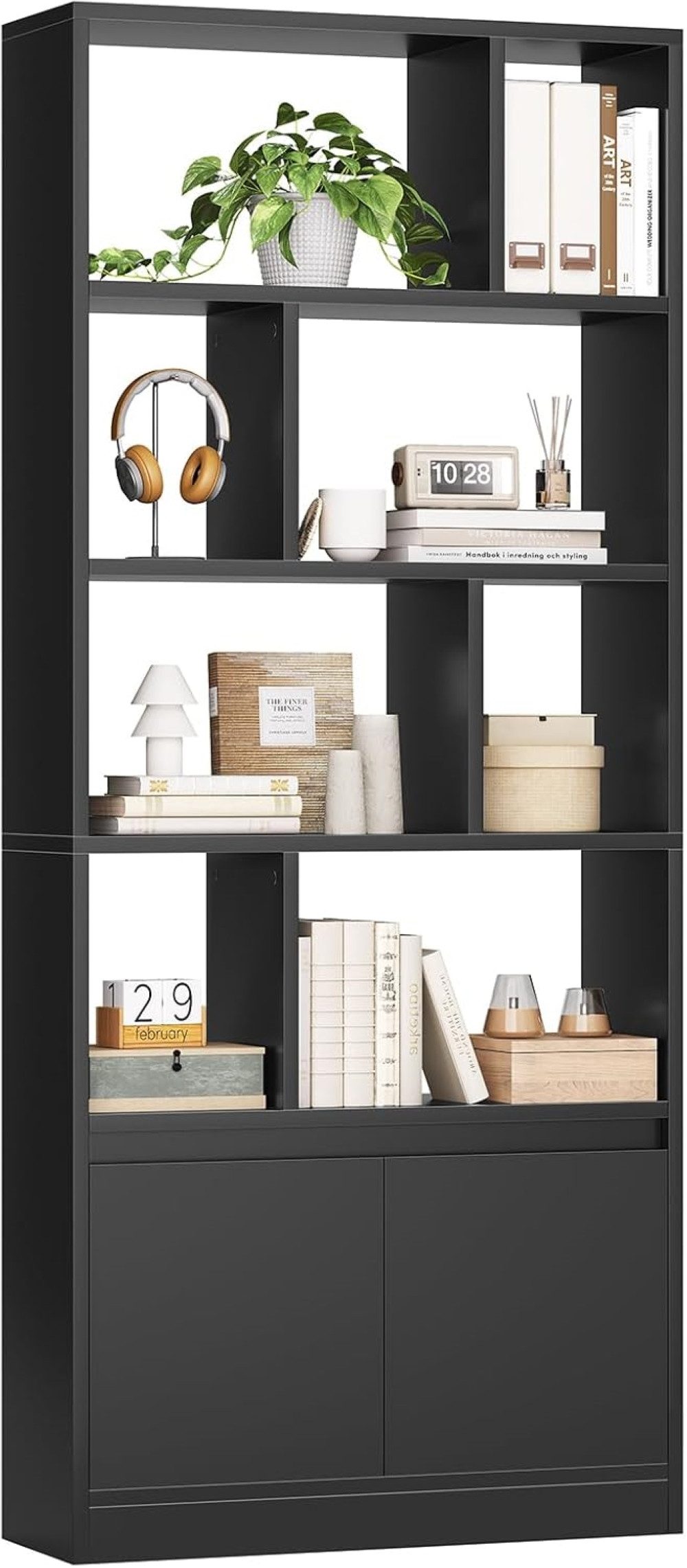 MSMASK Bücherregal Bücherschrank Hoch – 4 Ebenen + offenes Aufbewahrungsreg günstig online kaufen