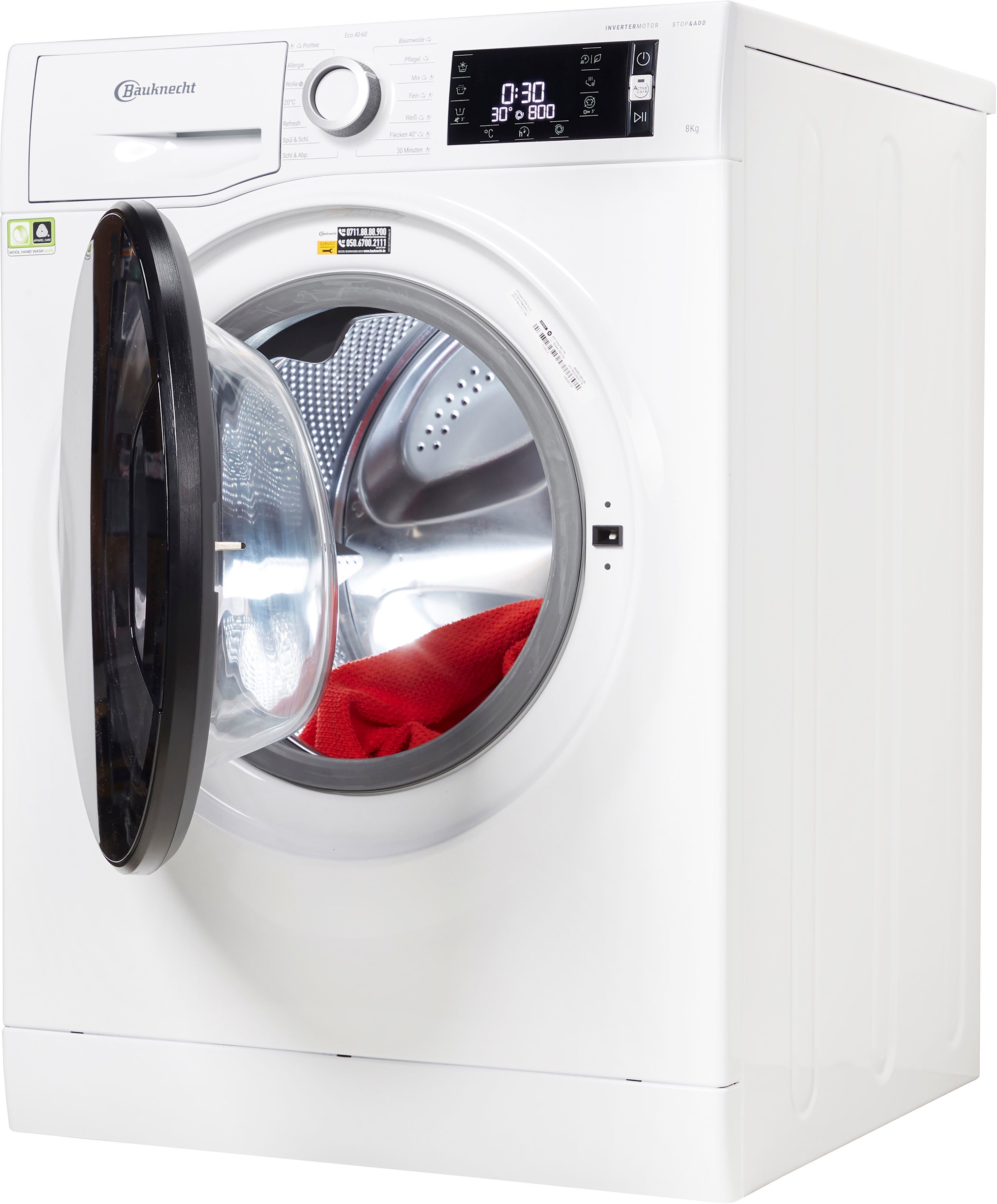 BAUKNECHT Waschmaschine WM ELITE 823 PS, 8 kg, 1400 U/min | Frontlader