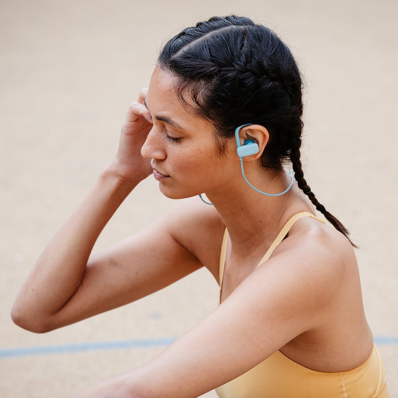 Gray (Wasserdicht Freisprecheinrichtung Qualcomm, nach mit verbinden) Moon einem Smartphone AIRY Kopfhörer SPORTS kabellos zwei Bluetooth-Kopfhörer Teufel IPX7, mit ShareMe-Funktion: