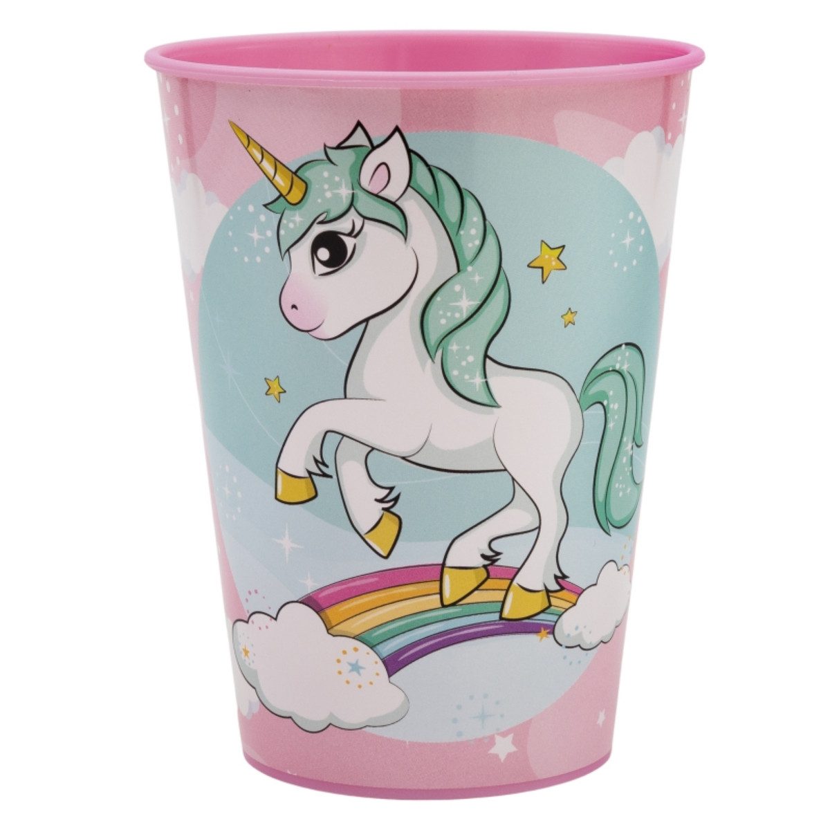 Storline Kinderbecher Unicorn 260 ml Trinkbecher für Kita & Frühstück, Plastik
