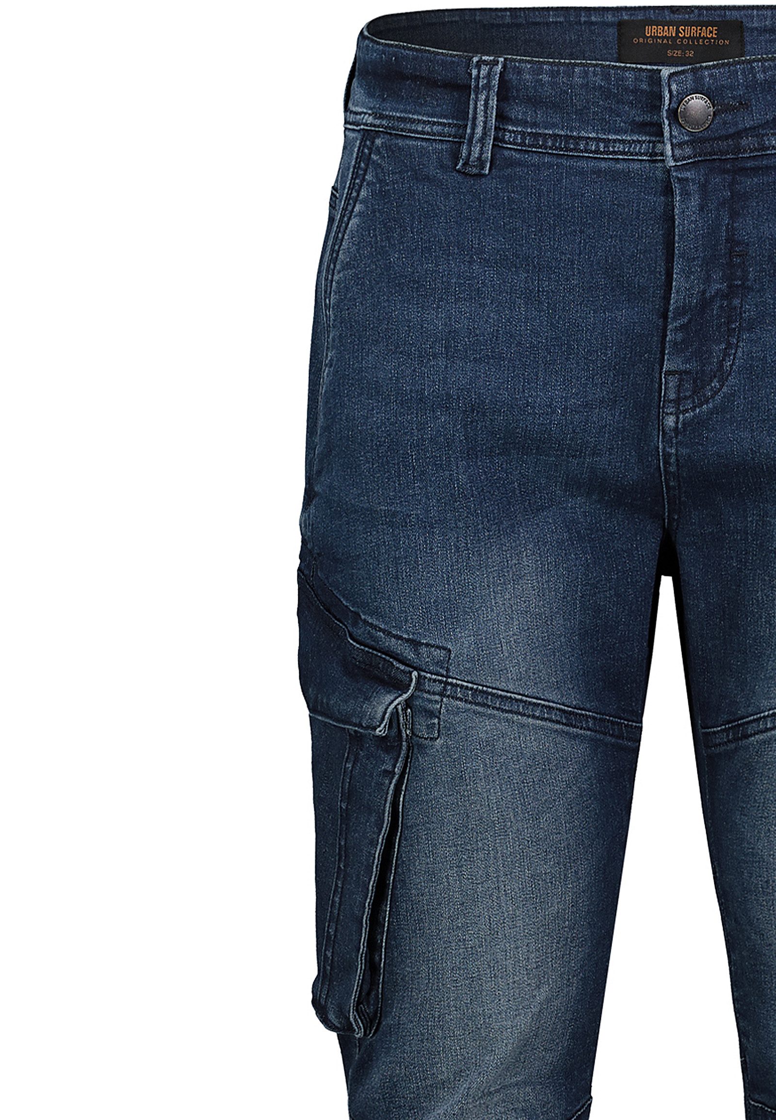 Urban Surface Regular-fit-Jeans Robustes Design mit praktischen Cargo-Taschen (1-tlg) Jogger Pants