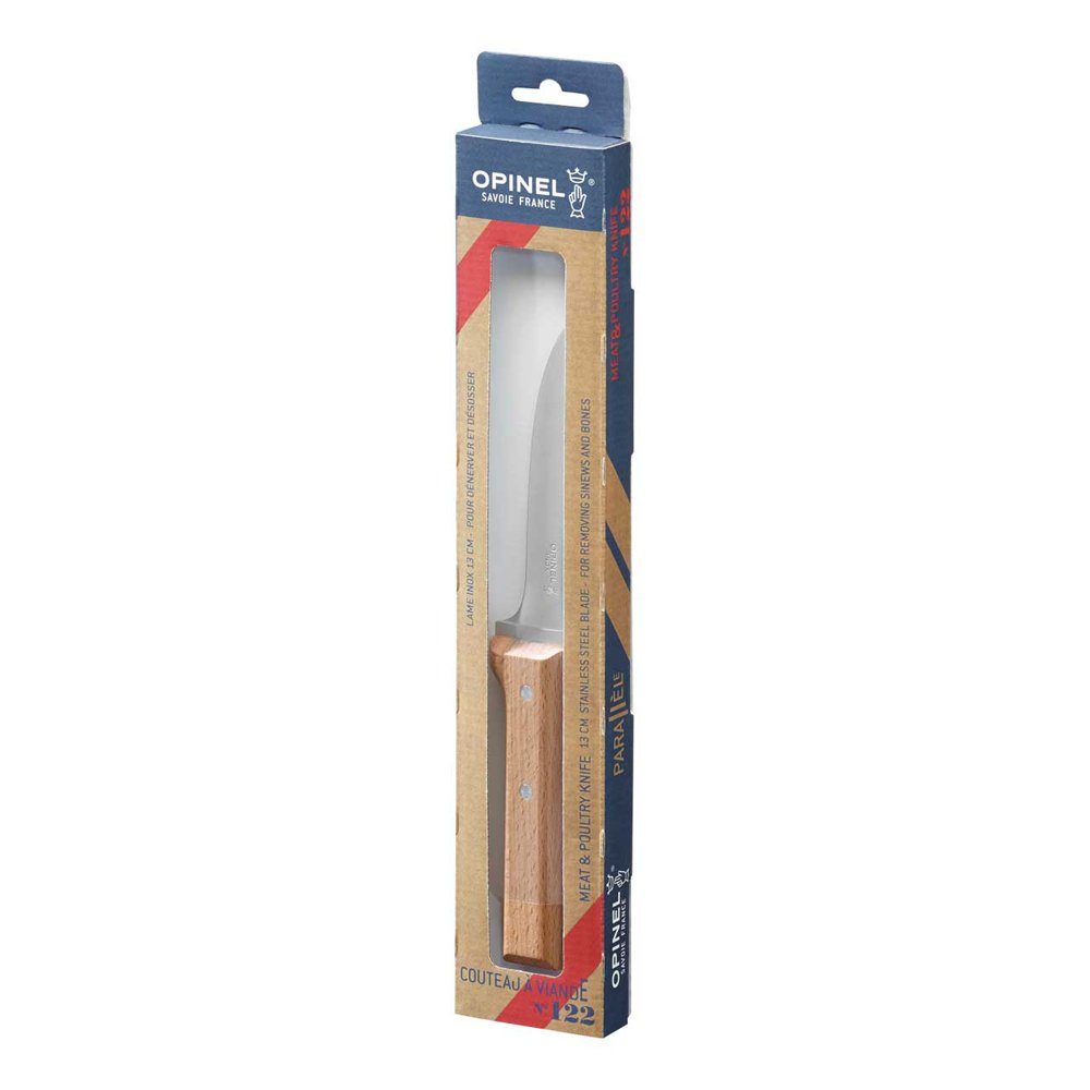 Opinel Ausbeinmesser Opinel Parallele No.122 Fleischmesser – Edelstahl & Holzgriff