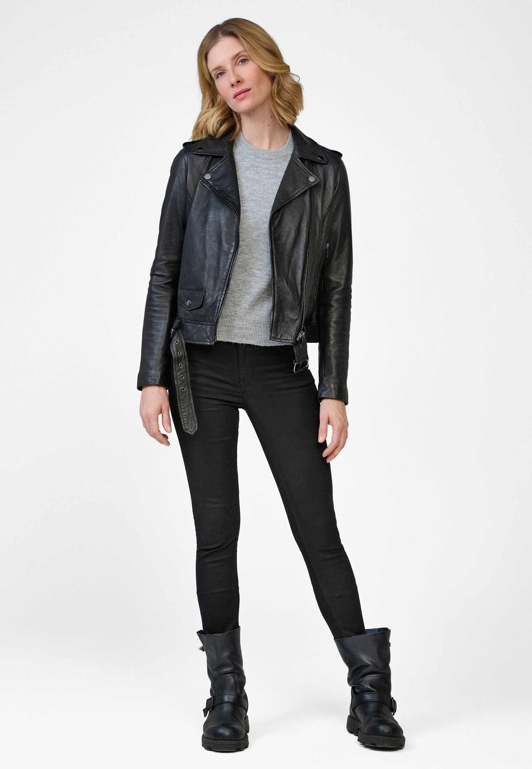 RICANO Lederjacke Maja vegetarisch gegerbtes Lamm Nappa Leder günstig online kaufen