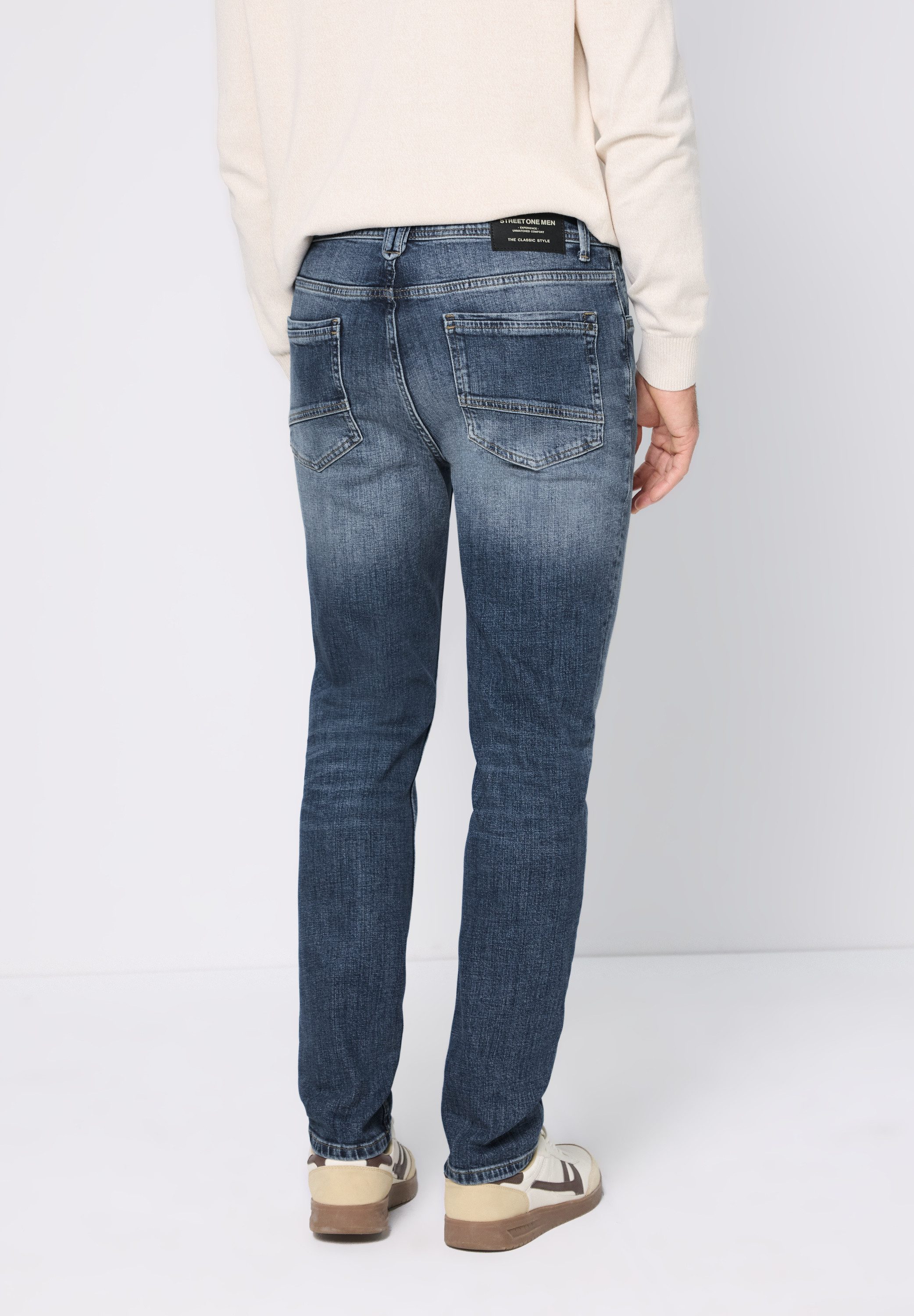 STREET ONE MEN Regular-fit-Jeans aus Baumwolle mit Stretchanteil