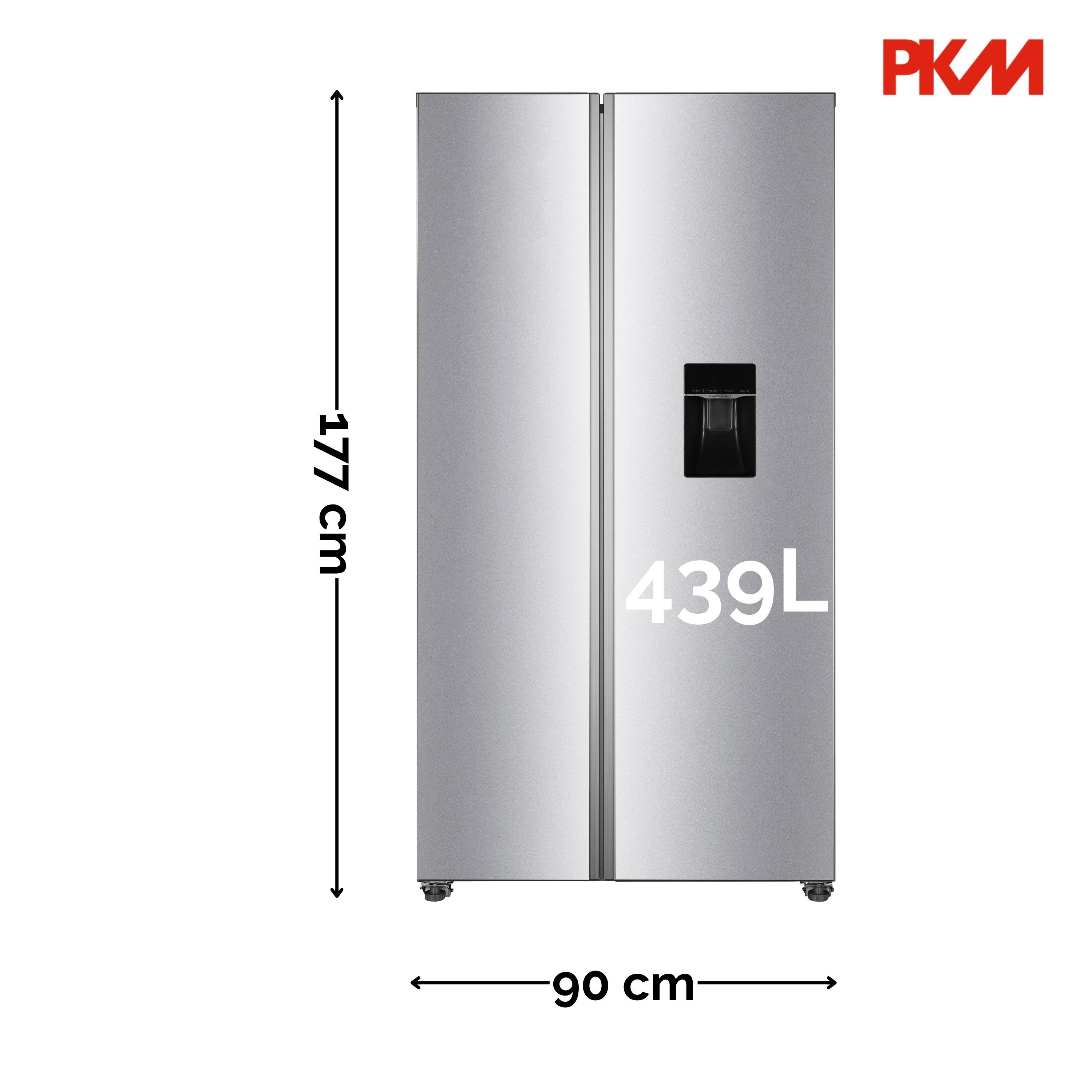 PKM Kühl-/Gefrierkombination SBS288-151EIXWD, 177 cm hoch, 90 cm breit – Bild 4 von 4