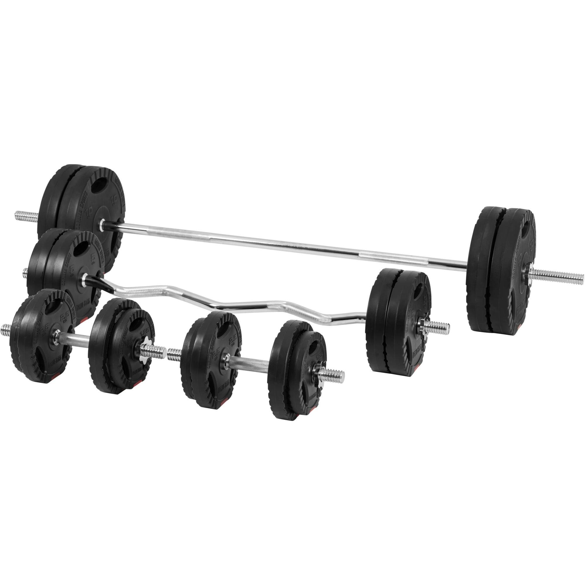 Hantel-Set Langhantelstange 170 cm, SZ Curlstange 120 cm, 2x Kurzhanteln, 100kg