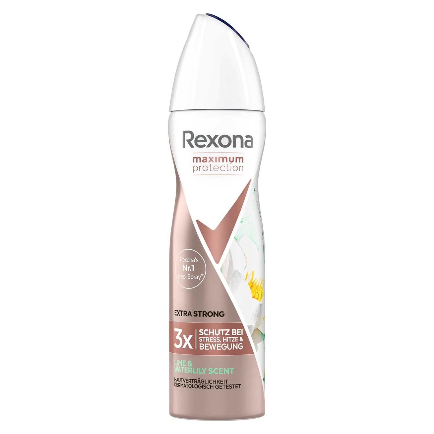 Rexona Deo-Spray Maximum Protection Anti-Transpirant Spray Lime & Waterlily Scent, 1-tlg.