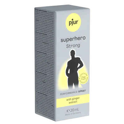 pjur Verzögerungsmittel SUPERHERO Strong Performance Spray - with Ginger Extract, Spray-Flasche mit 20ml, Verzögerungsspray für mehr Stehvermögen