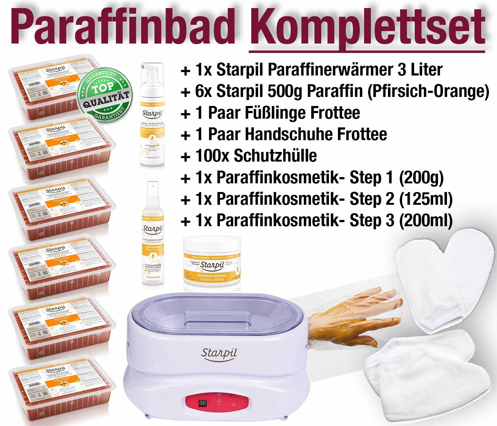 Kit, Paraffinbad Paraffin Paraffin im Set Starpil Kosmetex Paraffinerwärmer, und Kosmetik
