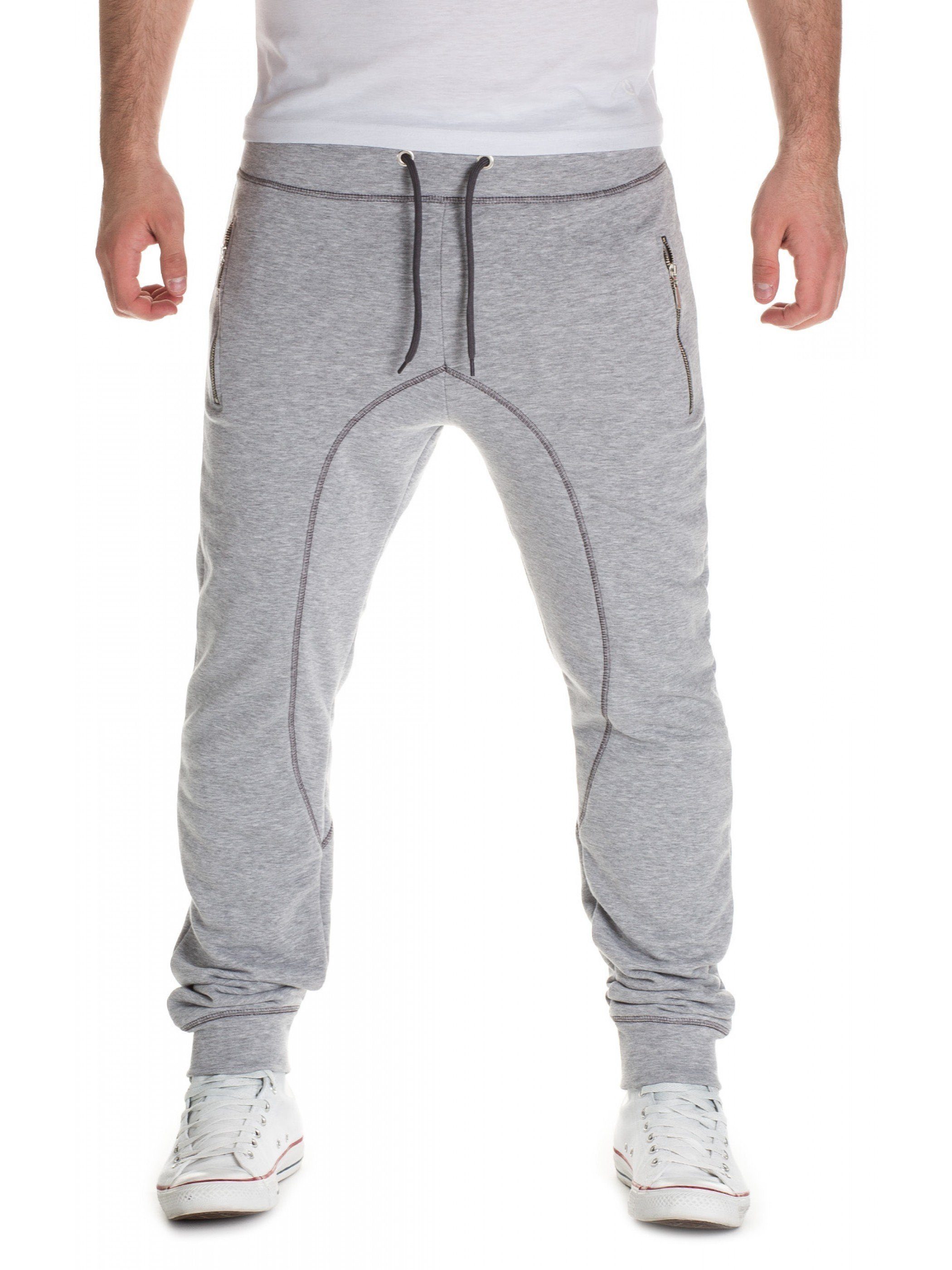 Bund, 10002) elastischem Grau Jogger mit Bruno (grey Kordelzug Yazubi mit Jogginghose