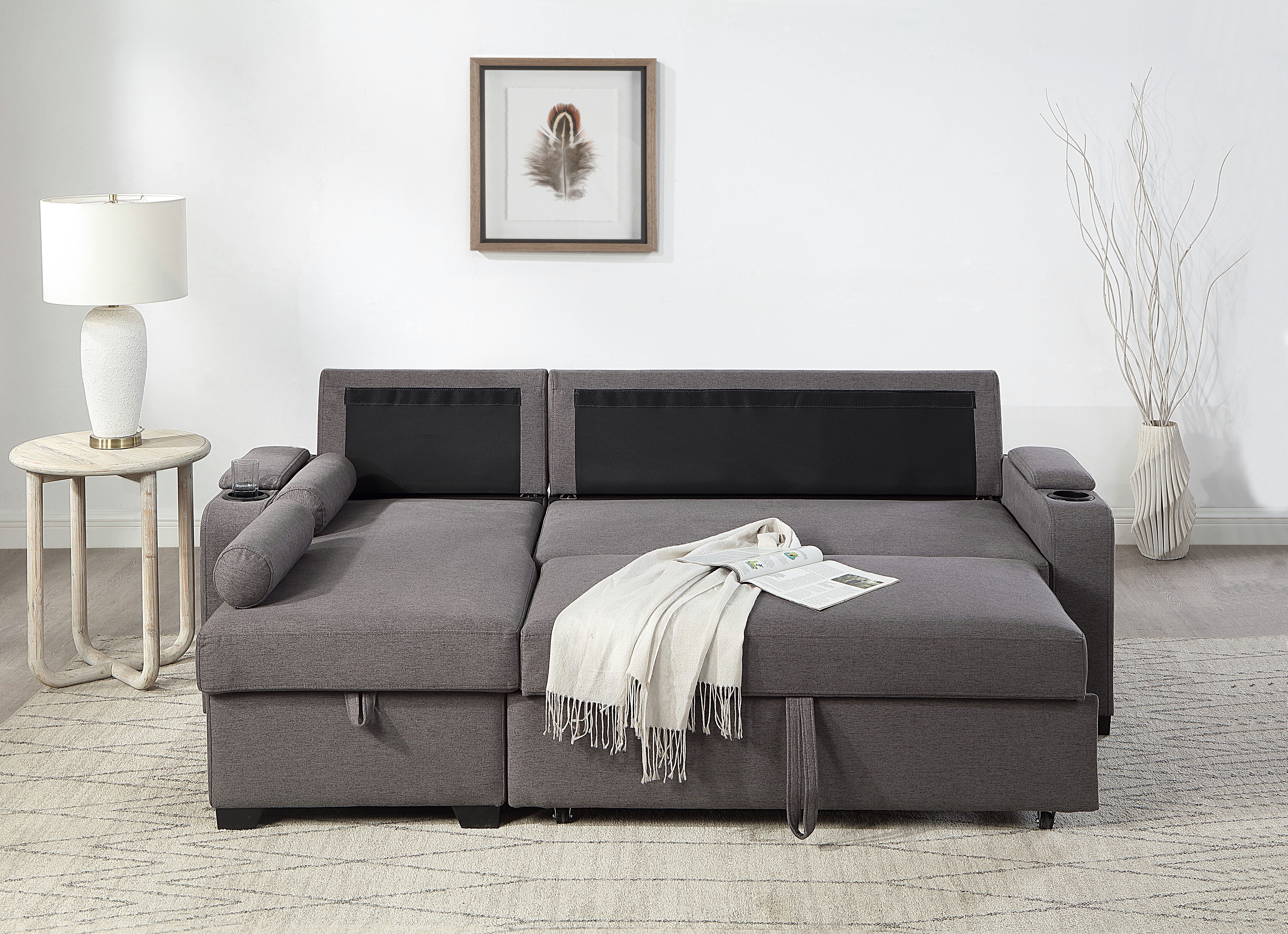 ATLANTIC home collection Ecksofa "Gorje L-Form", mit Schlaffunktion, Staura günstig online kaufen