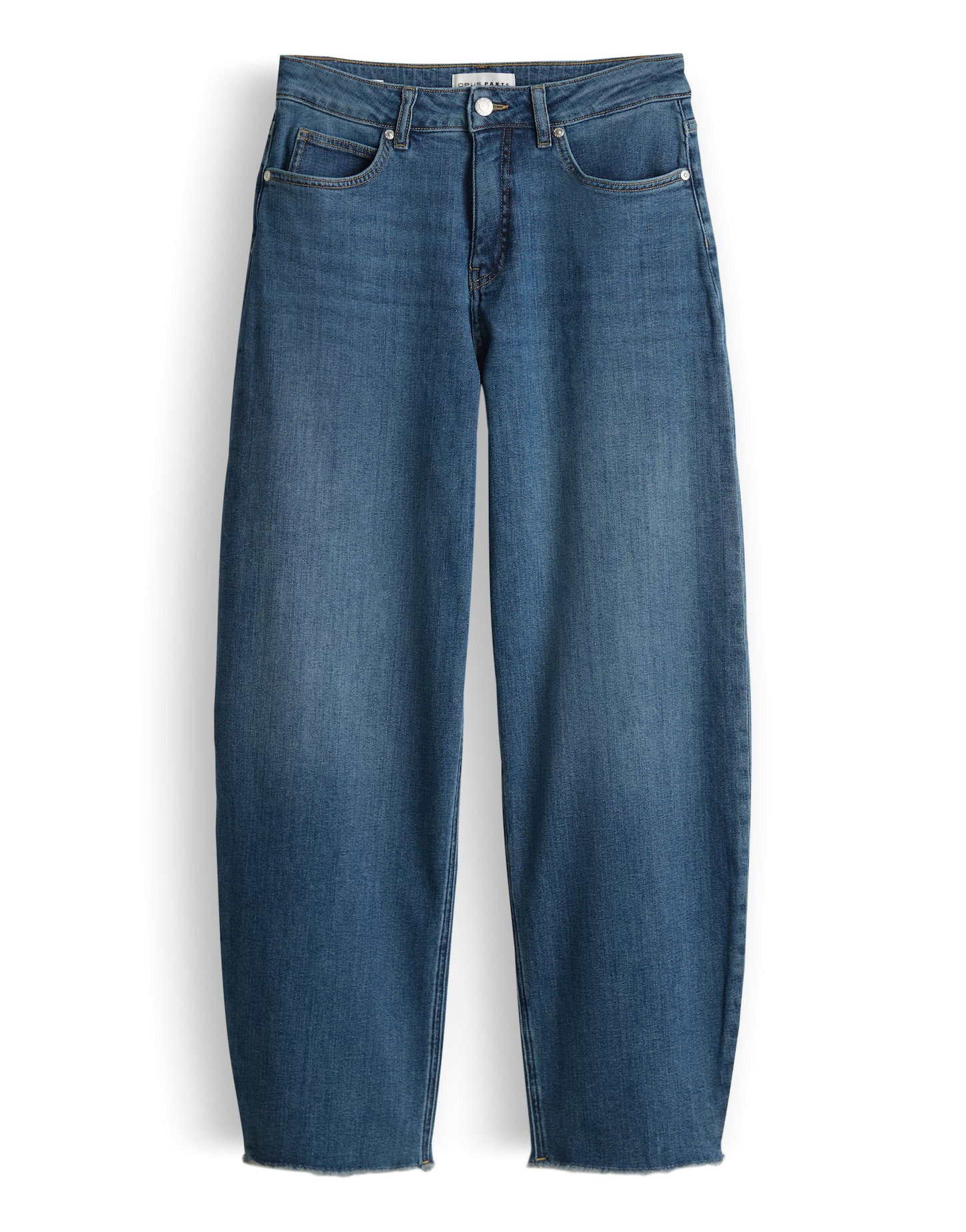 OPUS PANTS Relax-fit-Jeans MARI CLEAR aus BCI Cotton Mix Mid Rise Markante Form mit lässigen Used-Effekten