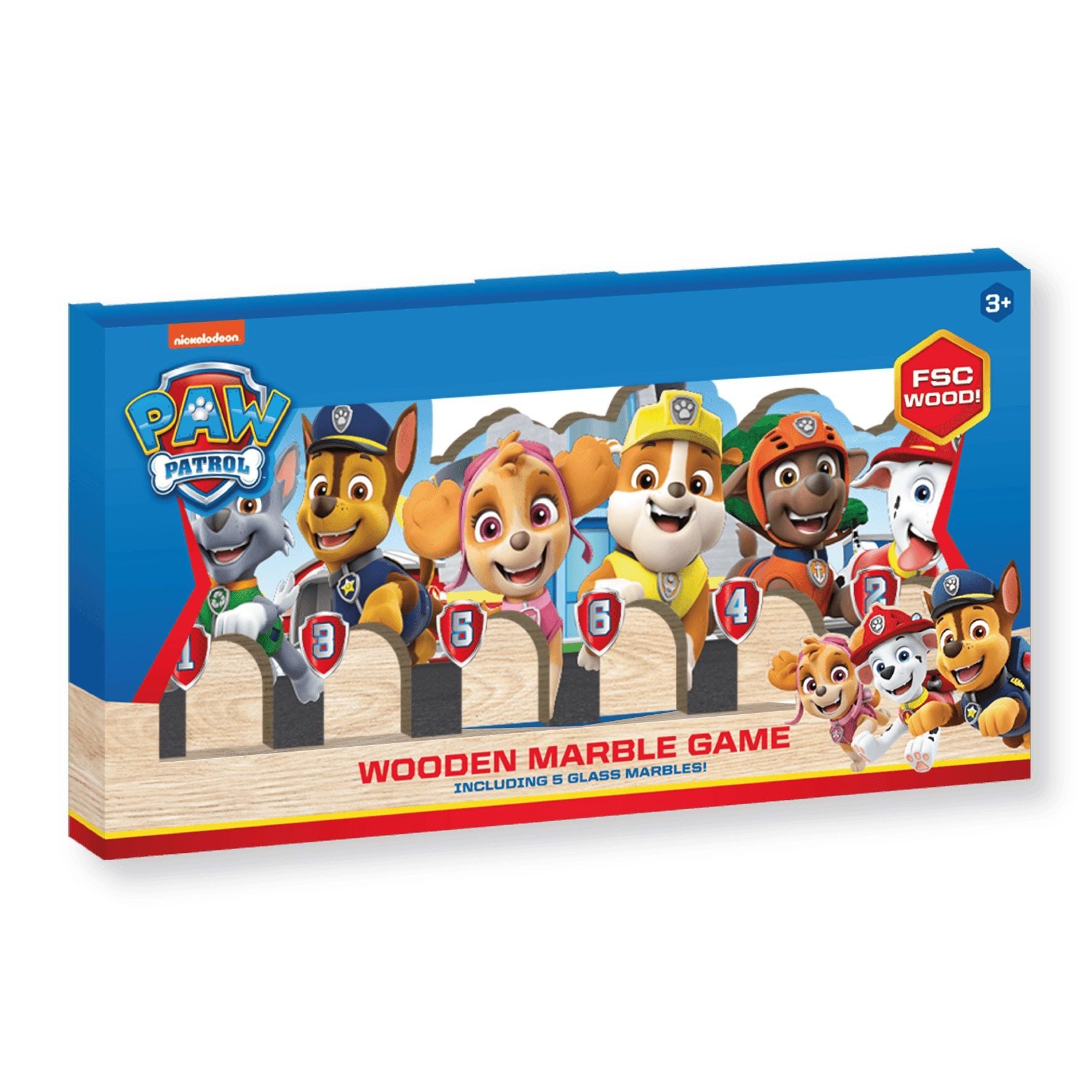 PAW PATROL Kugelbahn Murmelspiel aus hochwertigem Holz für Kinder
