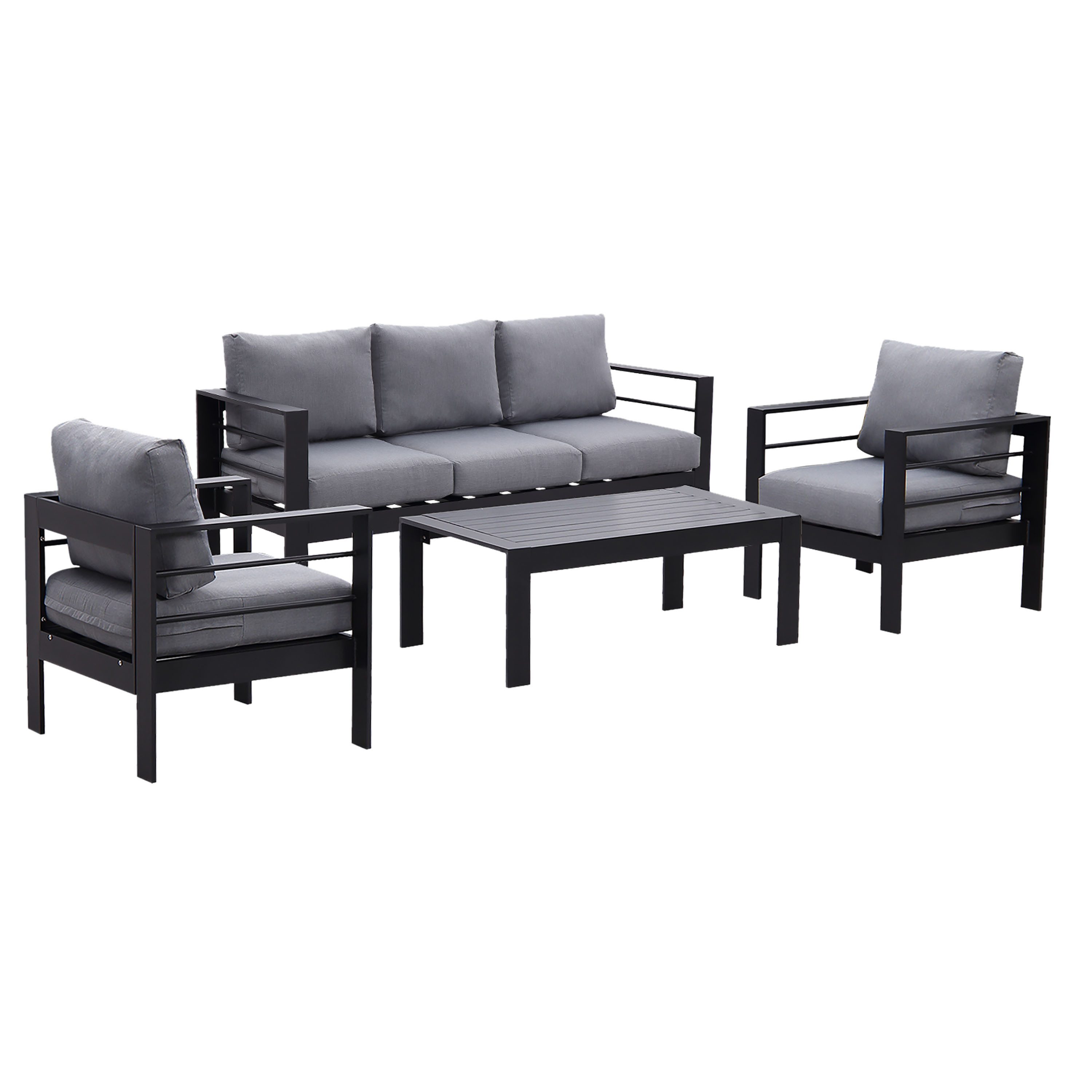 MeXo Gartenlounge-Set Gartenmöbel Set 4-5 Personen günstig online kaufen
