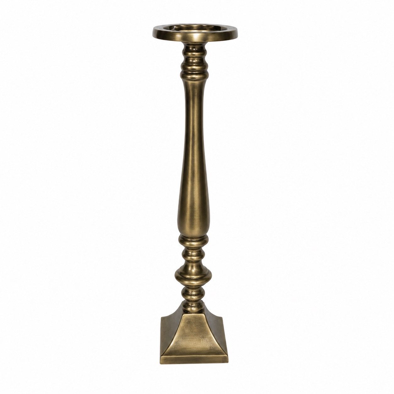 finehomegarden Kerzenleuchter Kerzenständer bronze H28cm & H35cm Eleganter Kerzenleuchter Deko (Stück, 1 St), Trumpet Base – Metall Kerzenhalter für Kerze 2Größen wählbar