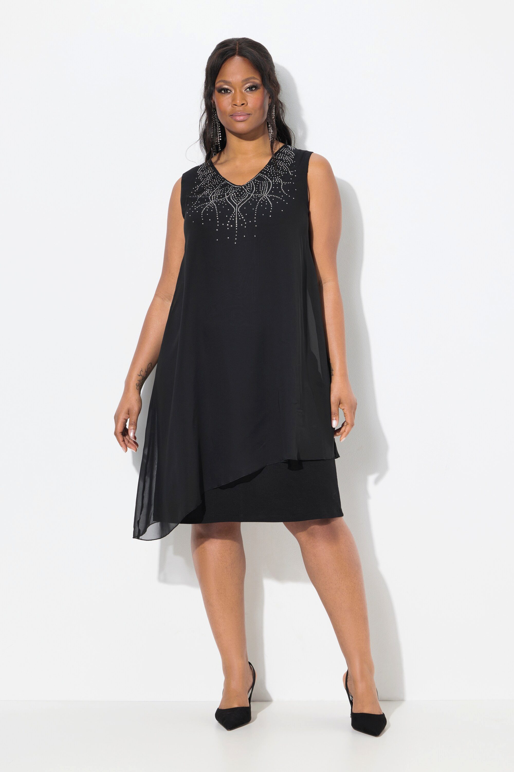 Ulla Popken Cocktailkleid Kleid A-Linie Ziersteine günstig online kaufen