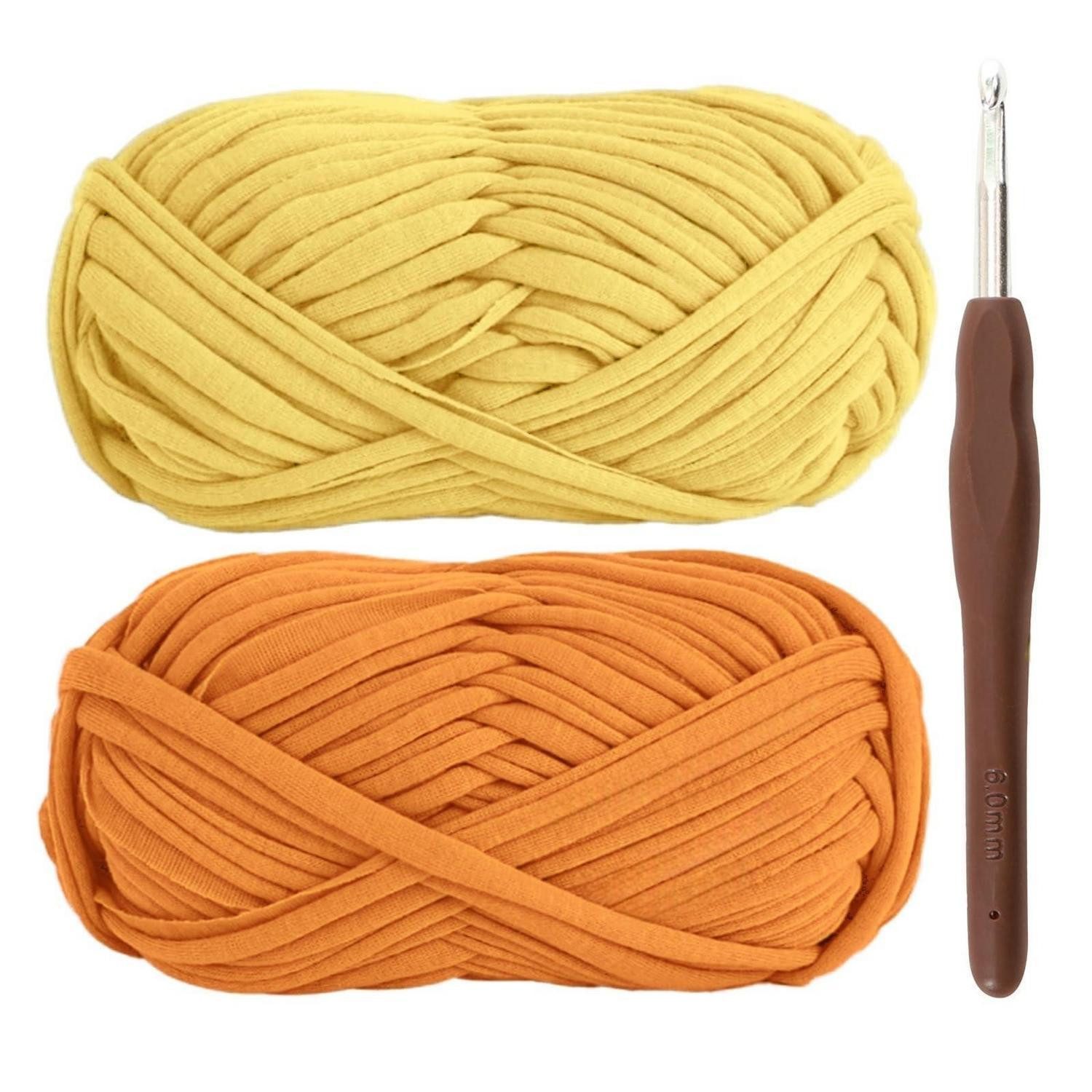 LuxusKollektion T-Shirt Garn Häkelgarn 2x100g Gelb Orange Häkelwolle, (2-St)