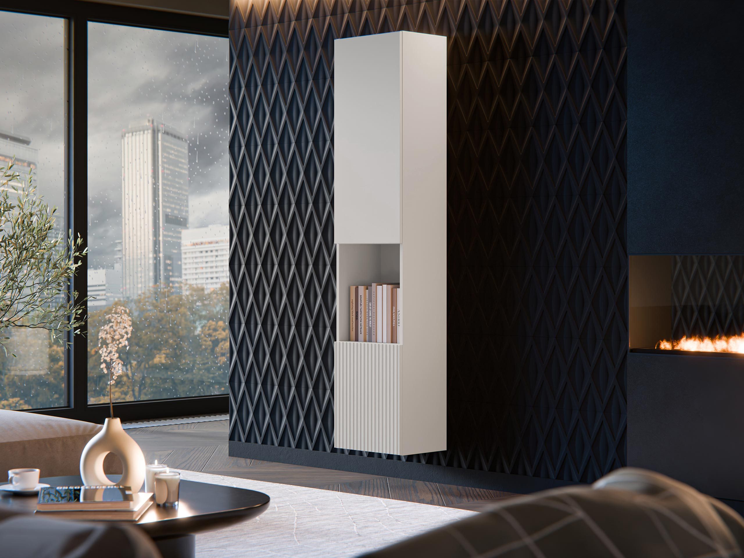 MIRJAN24 Vitrine Capital 2D mit Nische (mit zwei Drehtüren) 40x30x180 cm günstig online kaufen