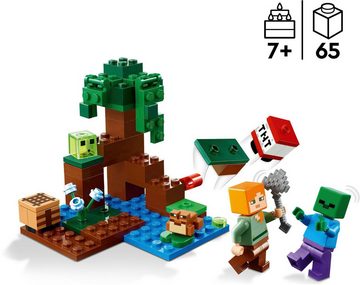 LEGO® Konstruktionsspielsteine Das Sumpfabenteuer (21240), LEGO® Minecraft, (65 St), Made in Europe