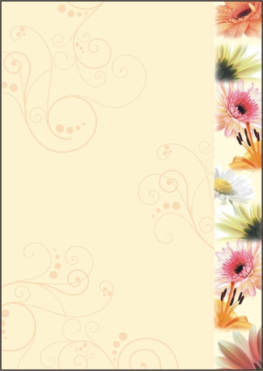 Sigel Designpapier Motivpapier Flowerstyle A4 VE=50 Blatt