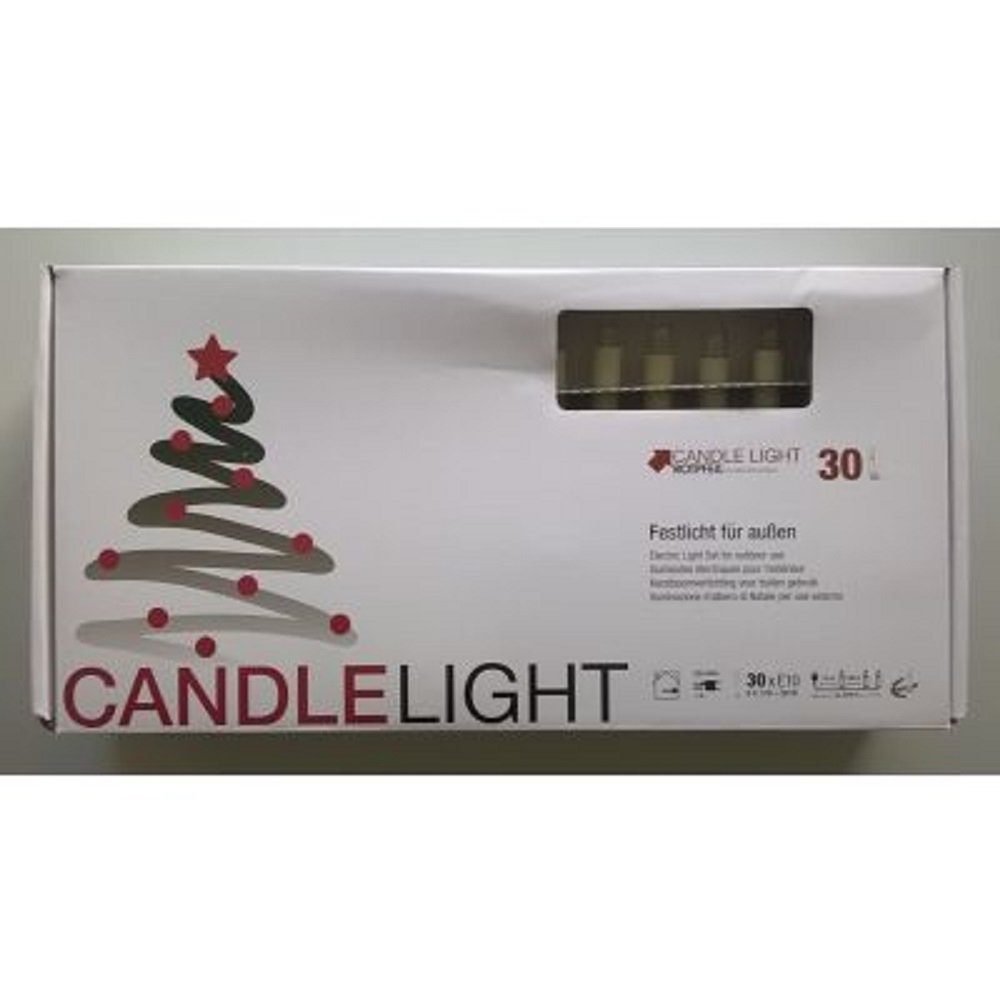 Rotpfeil LED-Lichterkette 30er Schaft-Lichterkette elfenbein außen L 29,1 Meter