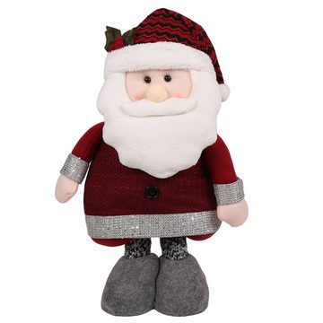 Sarcia.eu Weihnachtsfigur Roter Weihnachtsmann mit verstellbaren Beinen 45/82 cm