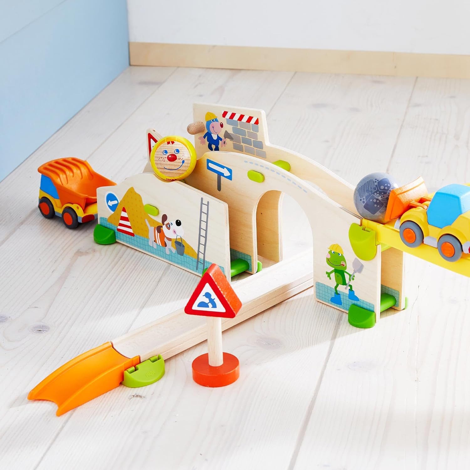 Haba Kugelbahn-Bausatz HABA 303081 Kullerbü – Spielbahn Auf der Baustelle – Bild 2 von 4